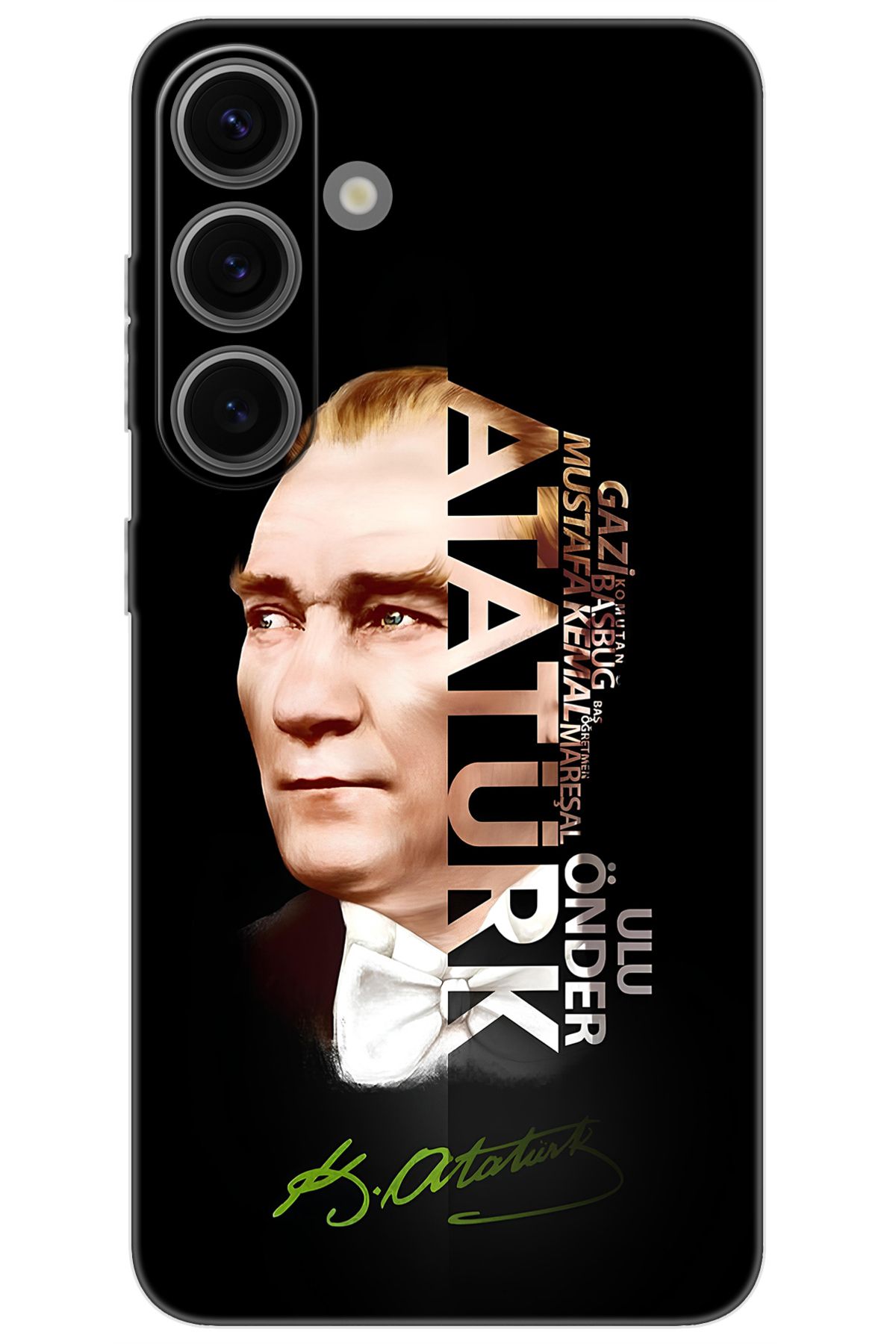 Ceppare Samsung Galaxy S24 (SM-S921B) Uyumlu Kılıf Desen Baskılı Silikon Atatürk STK:681 CP-IeIkhkz
