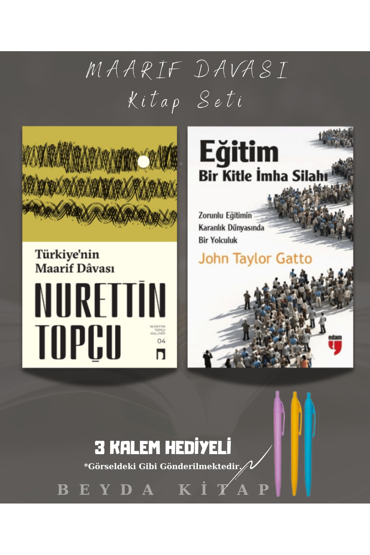 Dergah Yayınları Türkiye'nin Maarif Davası - Eğitim Kitle İmha Silahı - Nurettin Topçu - Kalemli, RTTTPC25, ÖĞRTMNT1