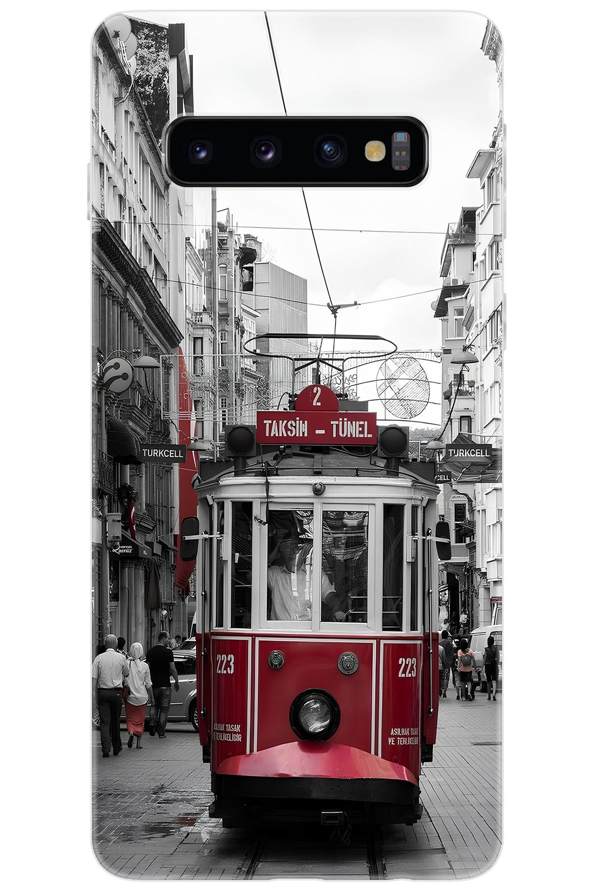 Ceppare Samsung Galaxy S10 (SM-G973F) Uyumlu Kılıf Desen Baskılı Silikon Tramvay STK:691 CP-xNW00C8