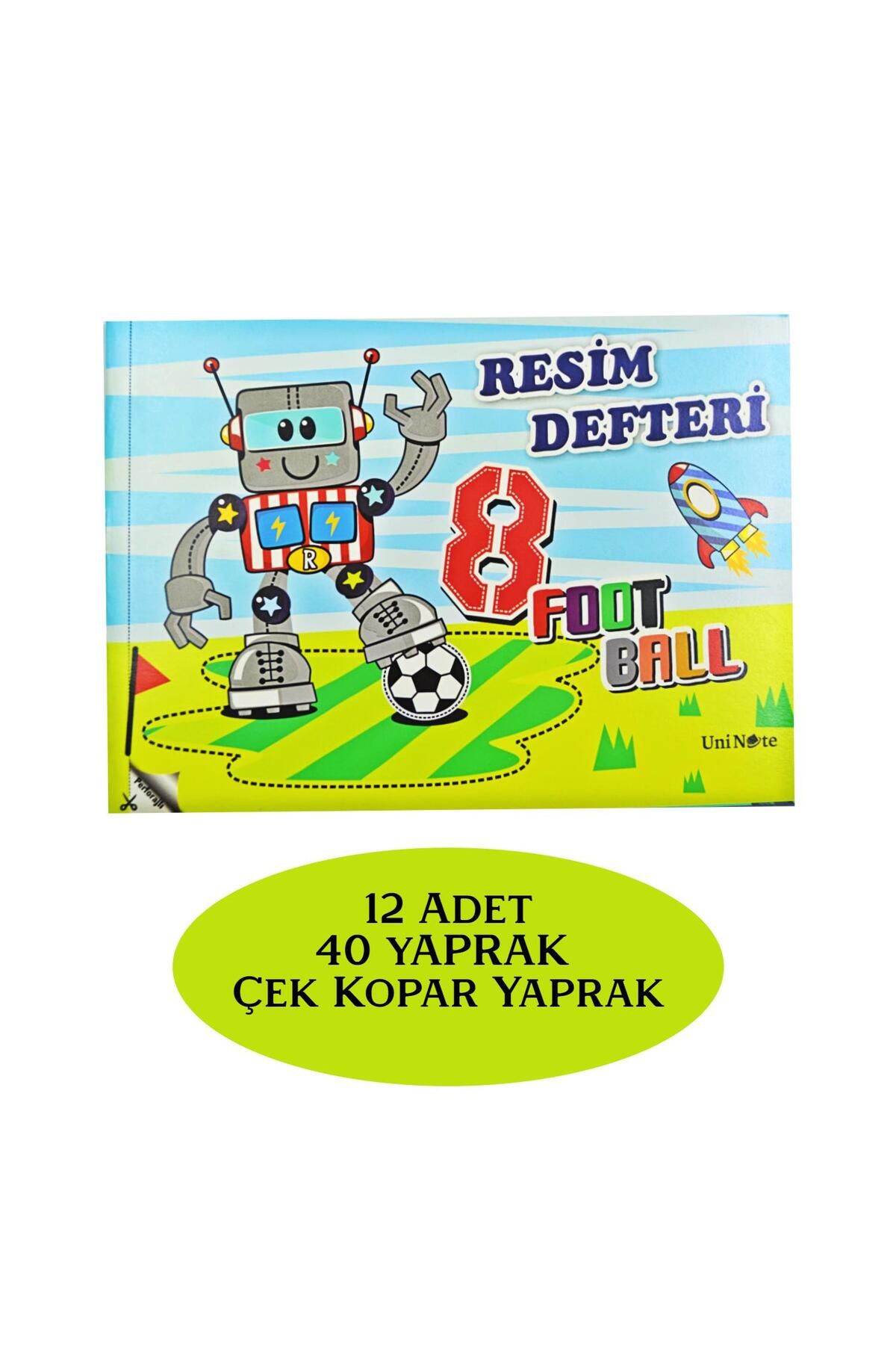 Çınar Çınar Uninote Resim Defteri Dikişli Küçük Boy A5 40 Yaprak 12 Adet