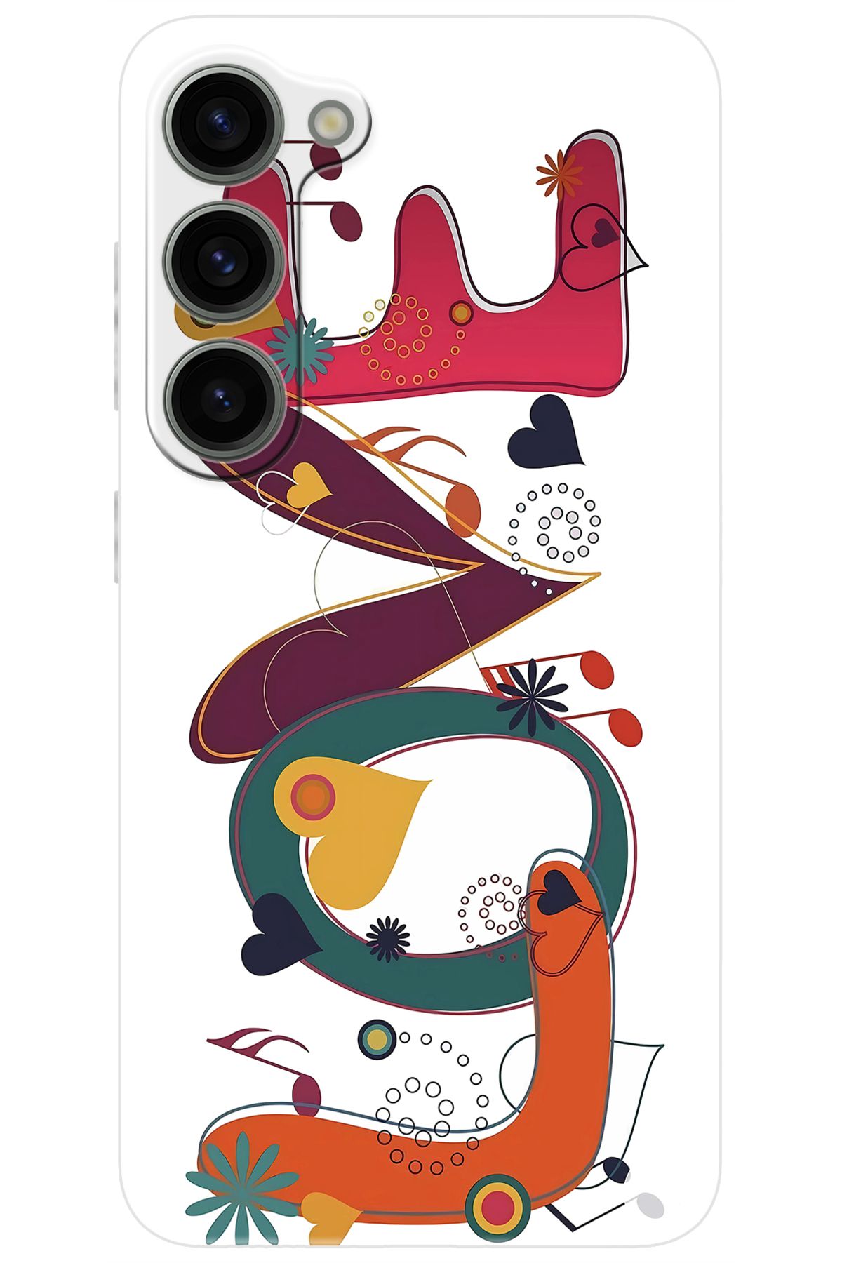 Ceppare Samsung Galaxy S23 (SM-S911B) Uyumlu Kılıf Desen Baskılı Silikon LOVE STK:621 CP-9I8PkwE