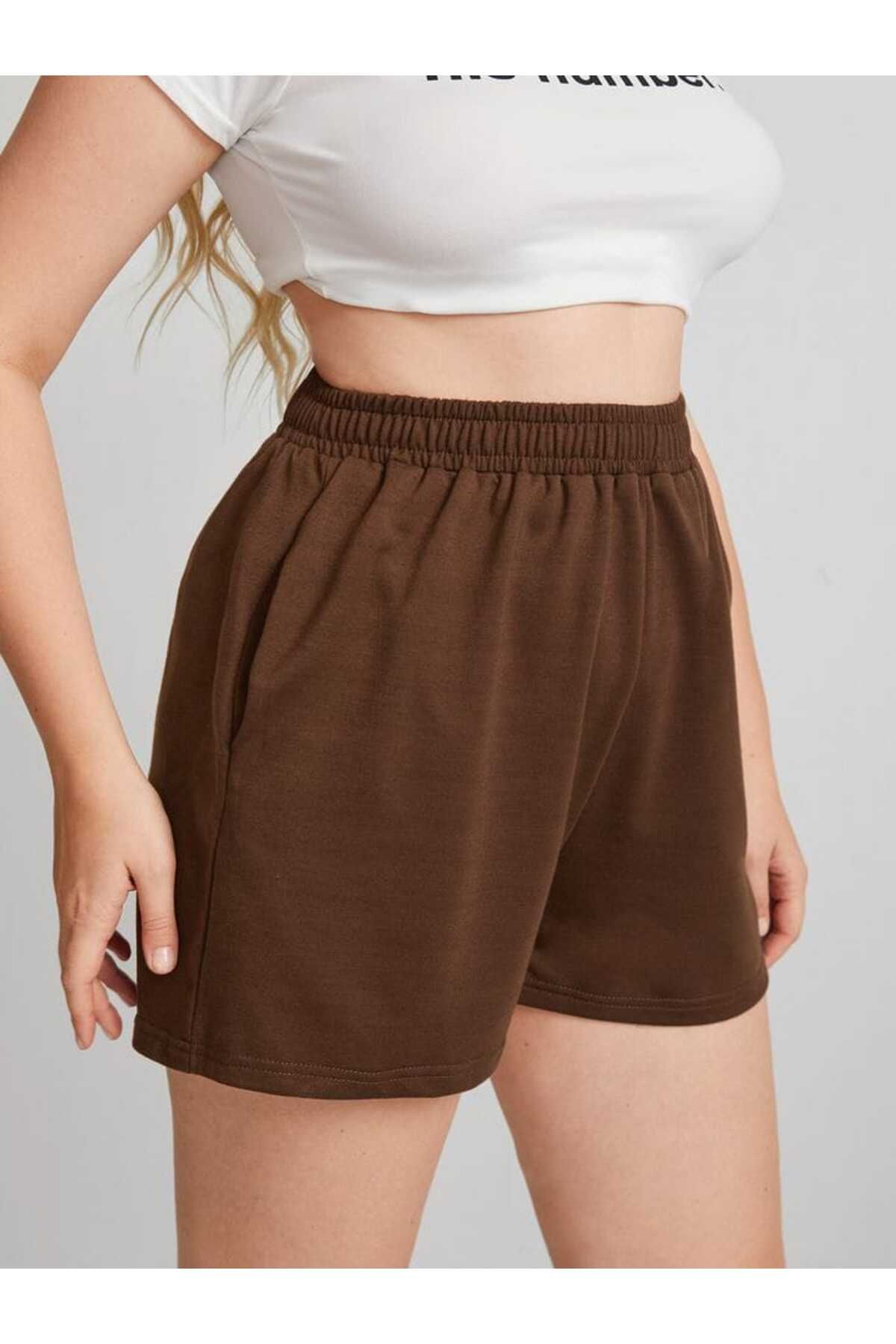 UYN SPORT Kahve Beli Lastikli Kısa Şort