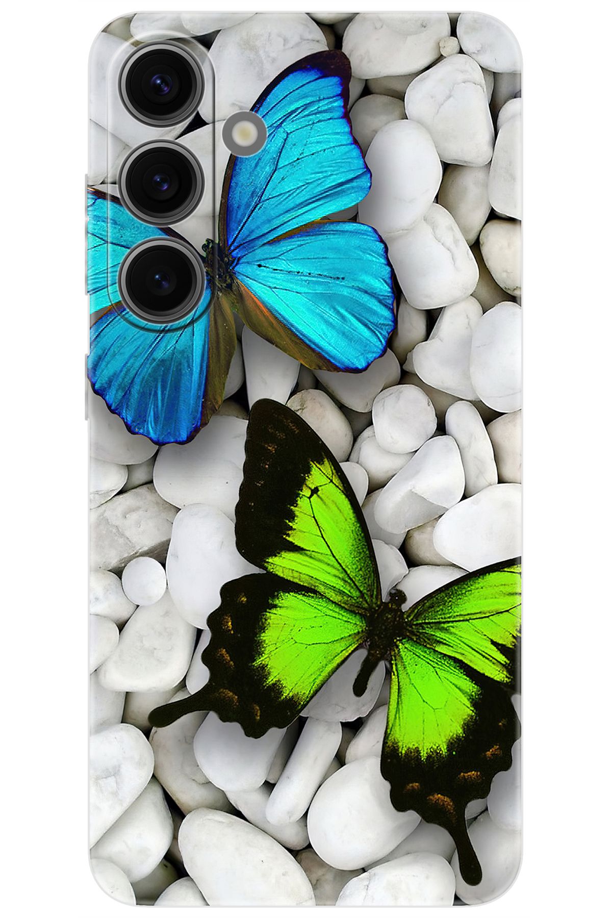 Ceppare Samsung Galaxy S24 (SM-S921B) Uyumlu Kılıf Desen Baskılı Silikon Kelebekler STK:148 CP-emv7dUZ