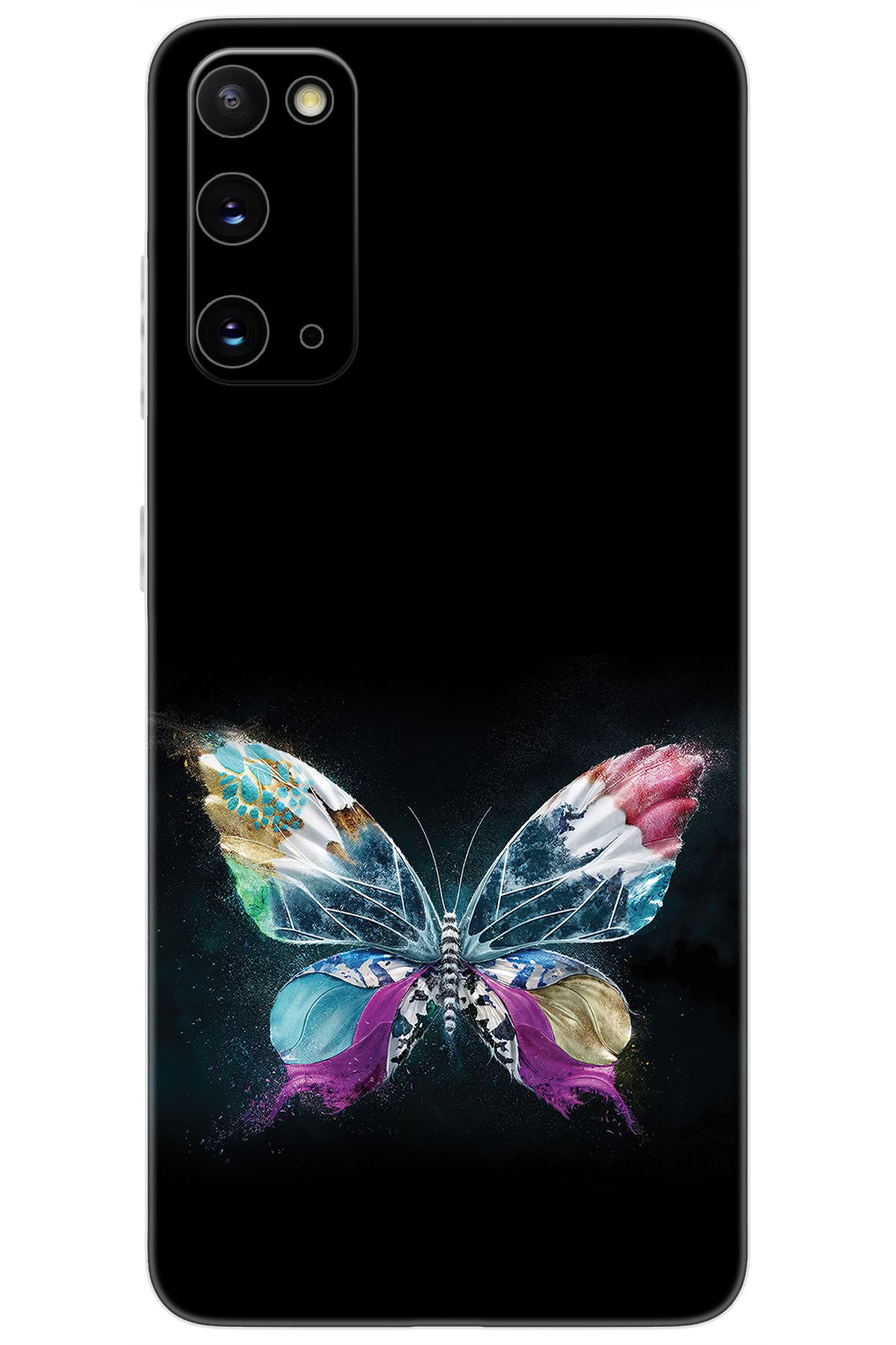 Ceppare Samsung Galaxy S20 (SM-G980F) Uyumlu Kılıf Desen Baskılı Silikon Kelebek Resim STK:548 CP-ukNGZDa