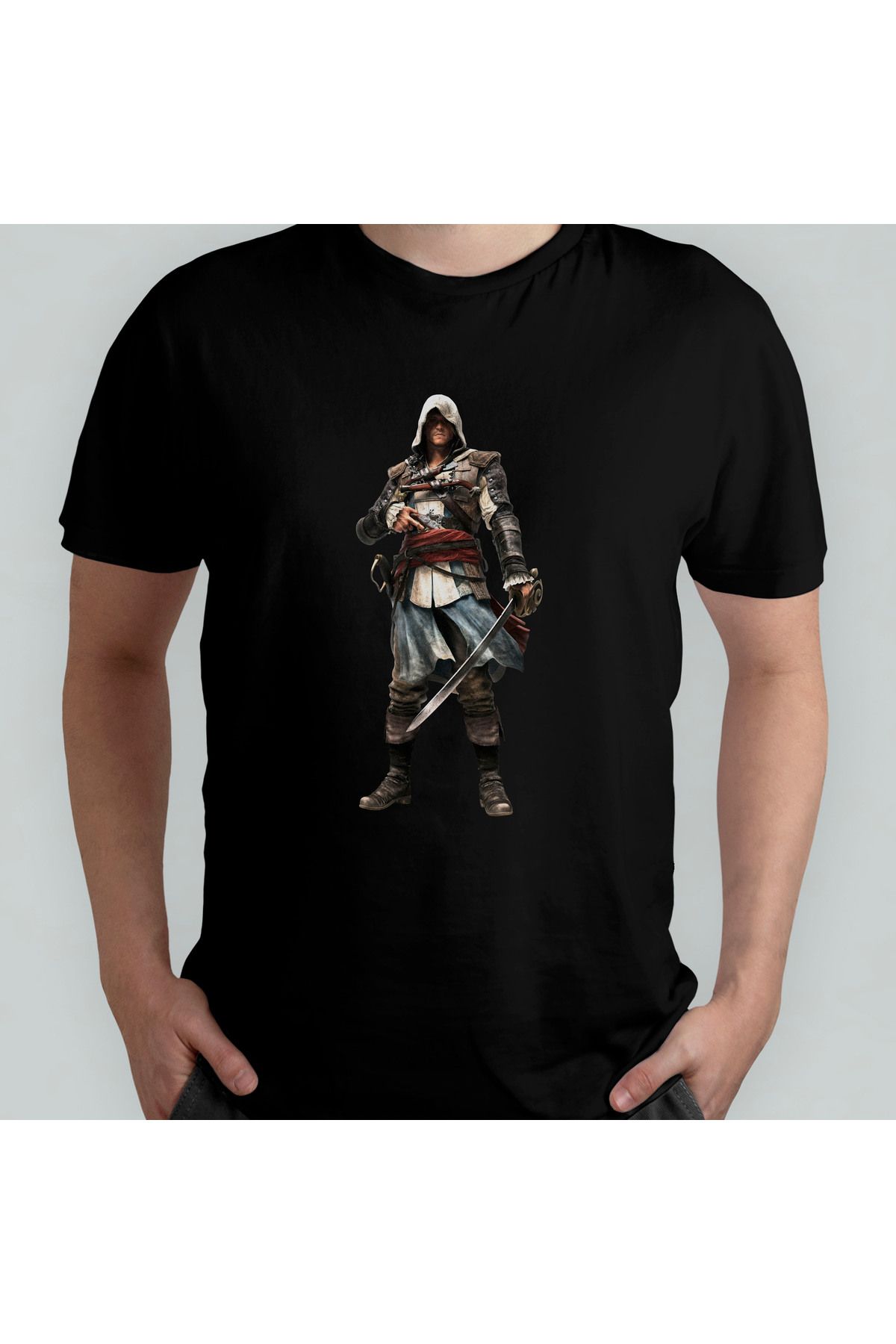 Pixxa Assassin's Creed Unisex %100 Pamuklu Bisiklet Yaka T-Shirt Model 3