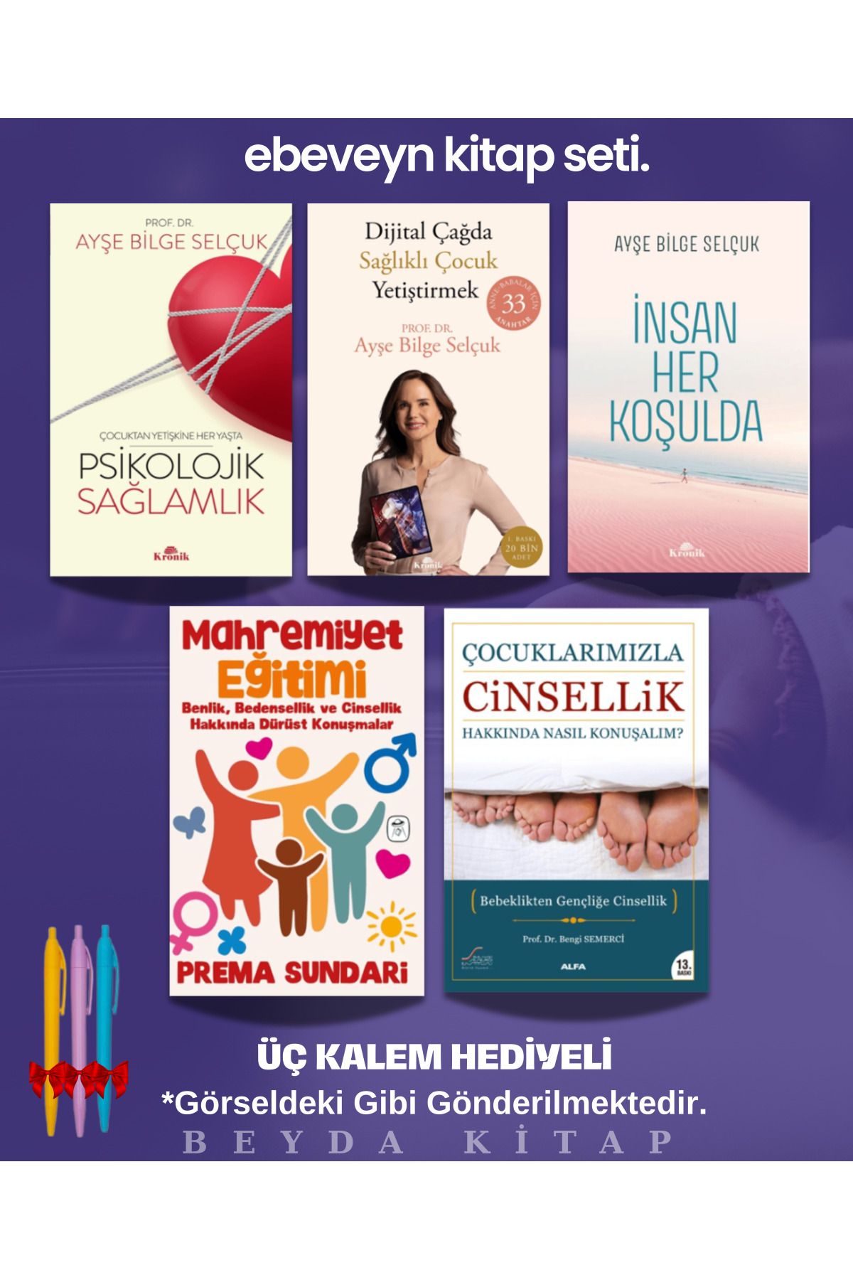 Kronik Kitap Ebeveyn Kitap Seti(5 Kitap) Psikolojik Sağlamlık, Mahremiyet Eğitimi, İnsan, Çocuk - ANBATVS1