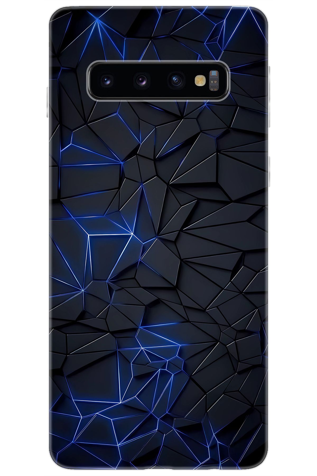 Ceppare Samsung Galaxy S10 (SM-G973F) Uyumlu Kılıf Desen Baskı Silikon Prizmatik Tasarım STK:667 CP-dcOaCz6