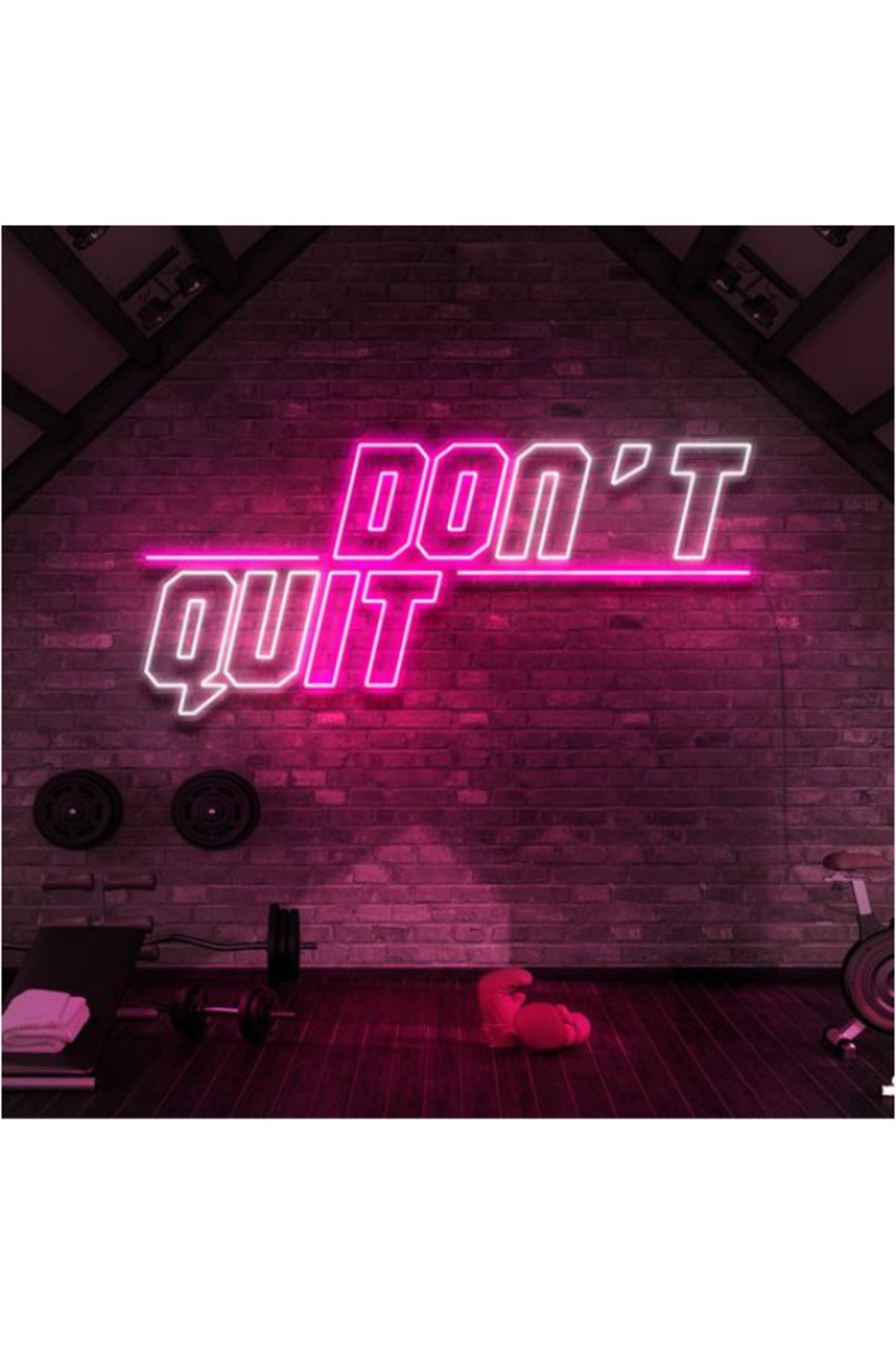 Afra Sanat Dekor DON’T QUIT ASLA VAZGEÇME Neon LED Duvar Yazısı