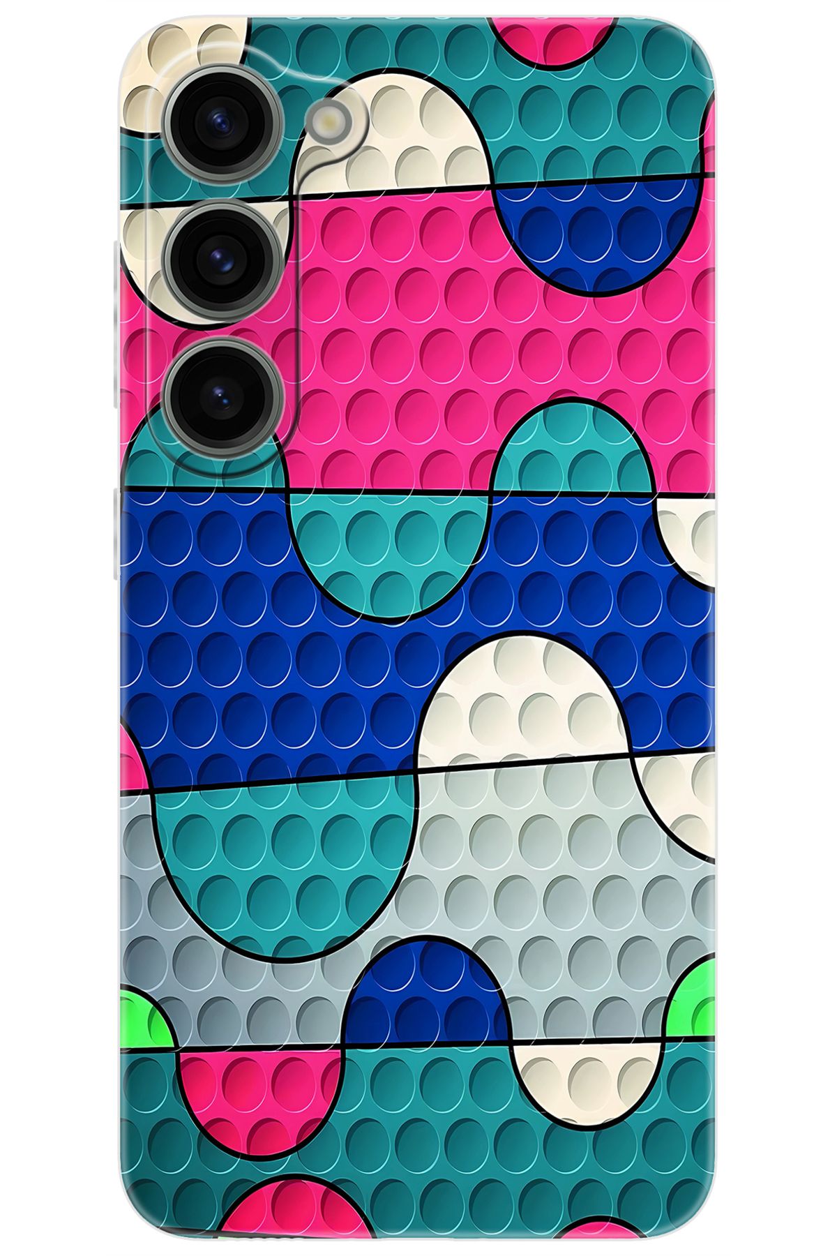 Ceppare Samsung Galaxy S23 (SM-S911B) Uyumlu Kılıf Desen Baskılı Silikon Renk Dalgası STK:629 CP-bINmrTo