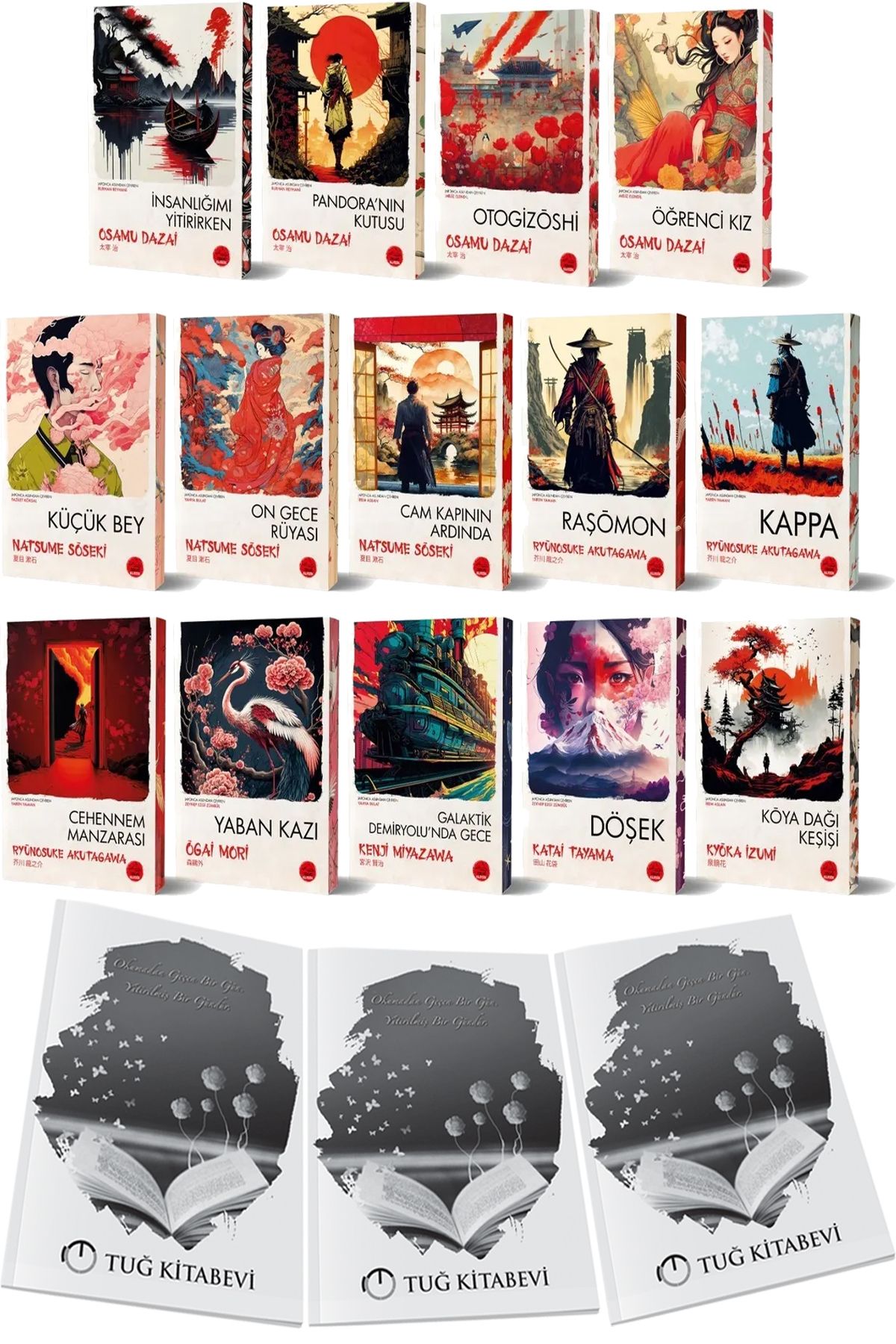 Dokuz Yayınları Japon Klasikleri 14lü Set + Hediyeli
