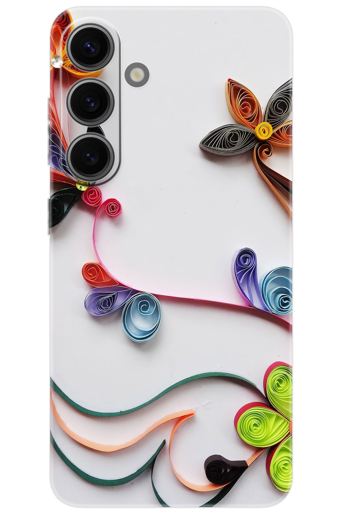 Ceppare Samsung Galaxy S24 (SM-S921B) Uyumlu Kılıf Desen Baskılı Silikon Çiçek Desen STK:220 CP-iJbDIGL