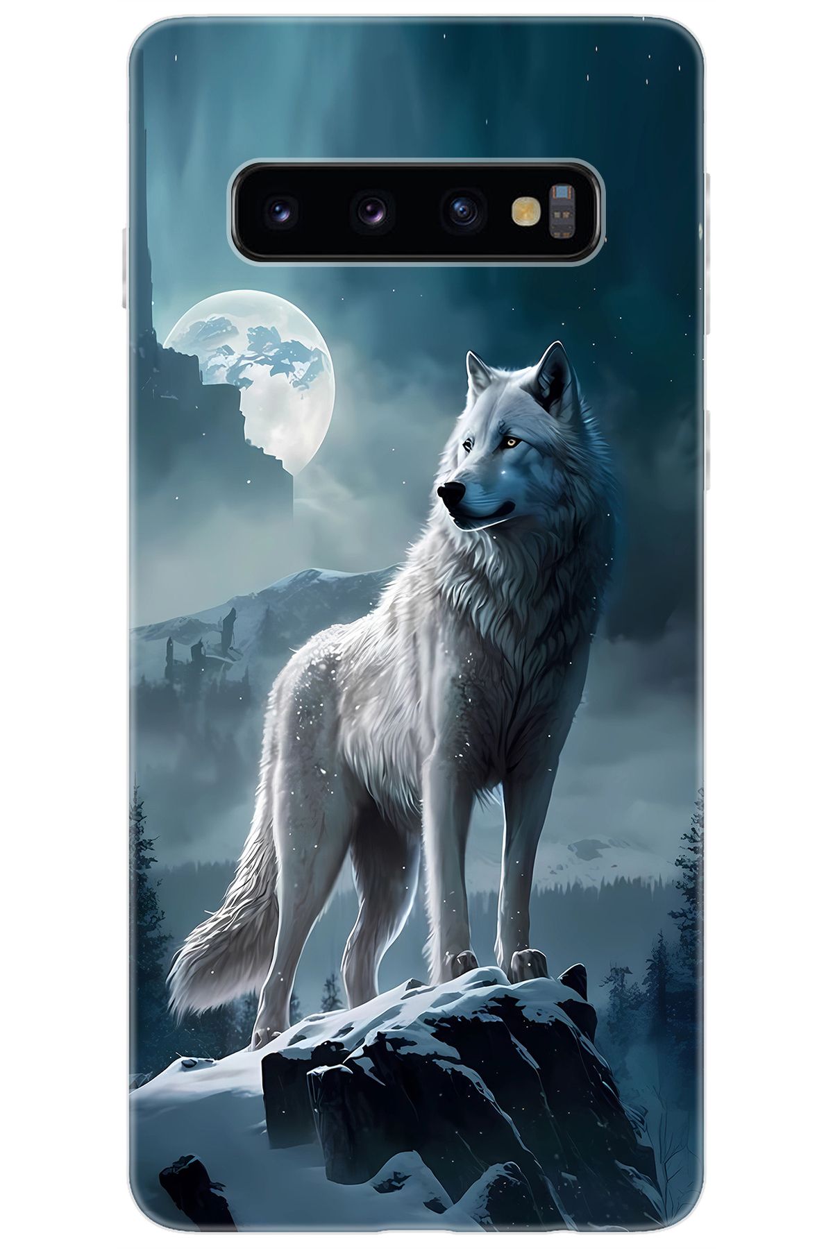 Ceppare Samsung Galaxy S10 (SM-G973F) Uyumlu Kılıf Desen Baskılı Silikon Kurt STK:683 CP-9aVZobV