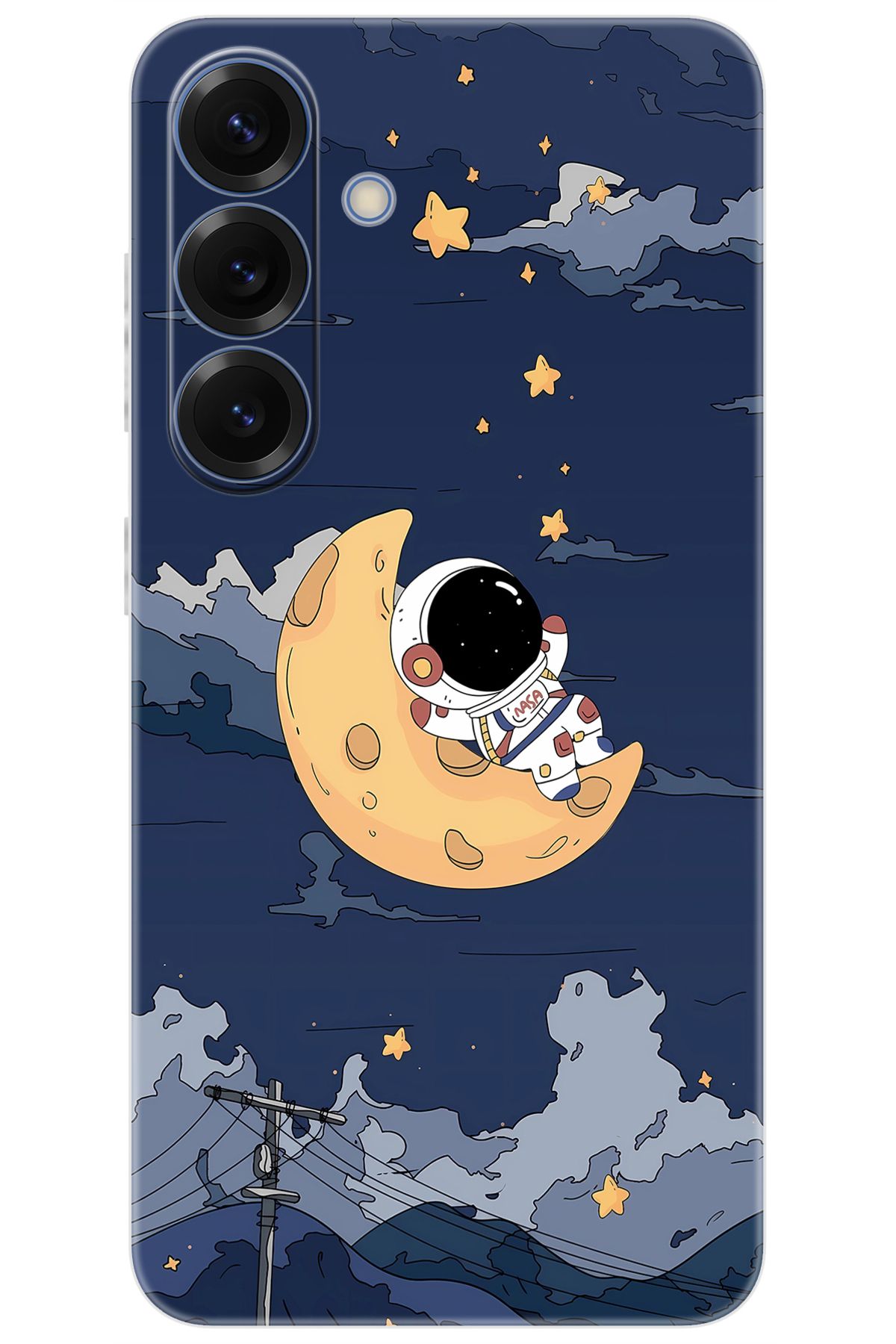Ceppare Samsung Galaxy S25 (SM-S931B) Uyumlu Kılıf Desen Baskılı Silikon Astronot STK:684 CP-J72zkAS