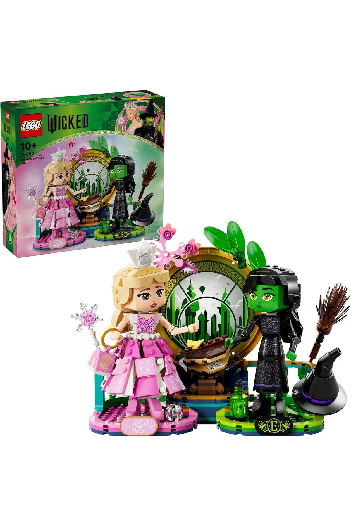 STOREMAX Wicked Elphaba ve Glinda Figürleri 75682-10 Yaş ve Üzeri Çocuklar için Fantastik Oyuncak Yapım