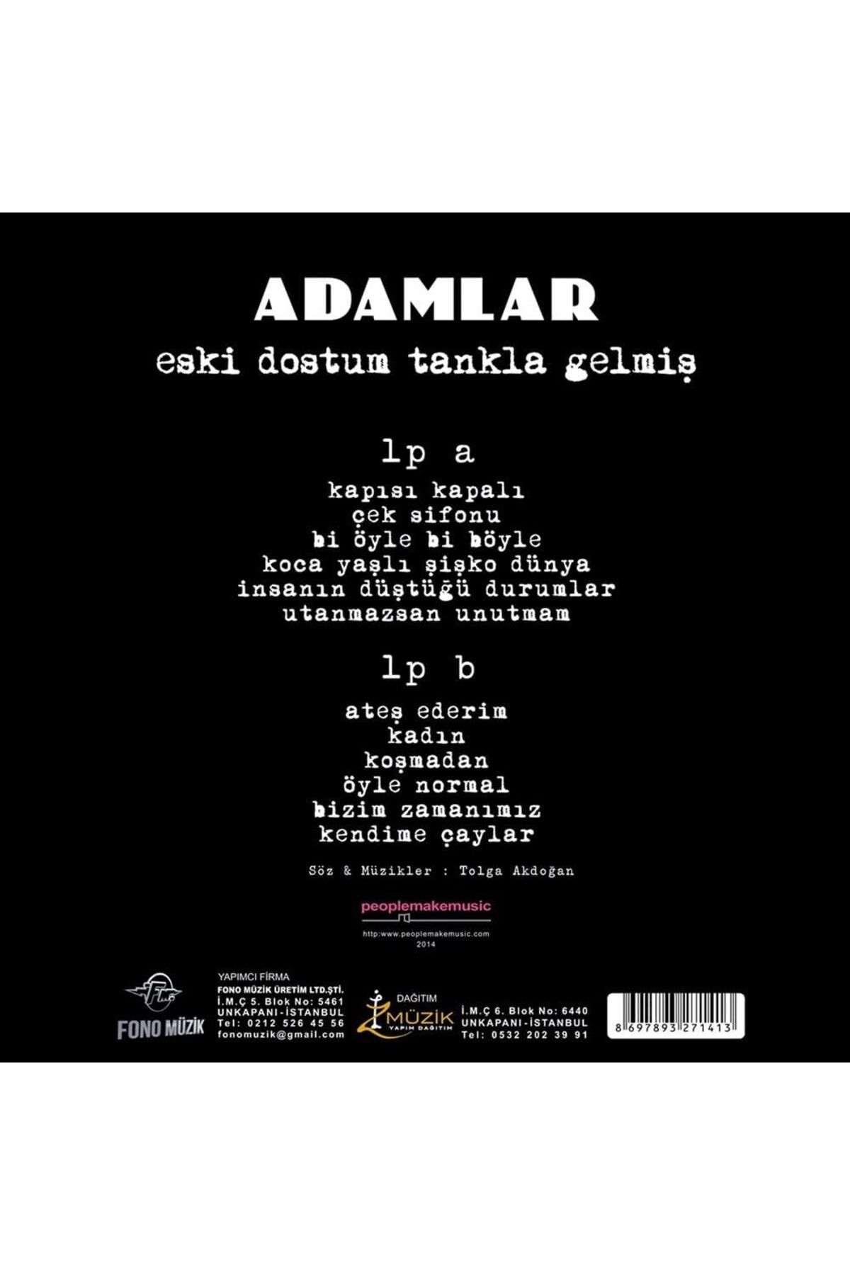 STOREMAX Müzik My Yonca - Adamlar - Eski Dostum Tankla Gelmiş - Plak - Lp 266450