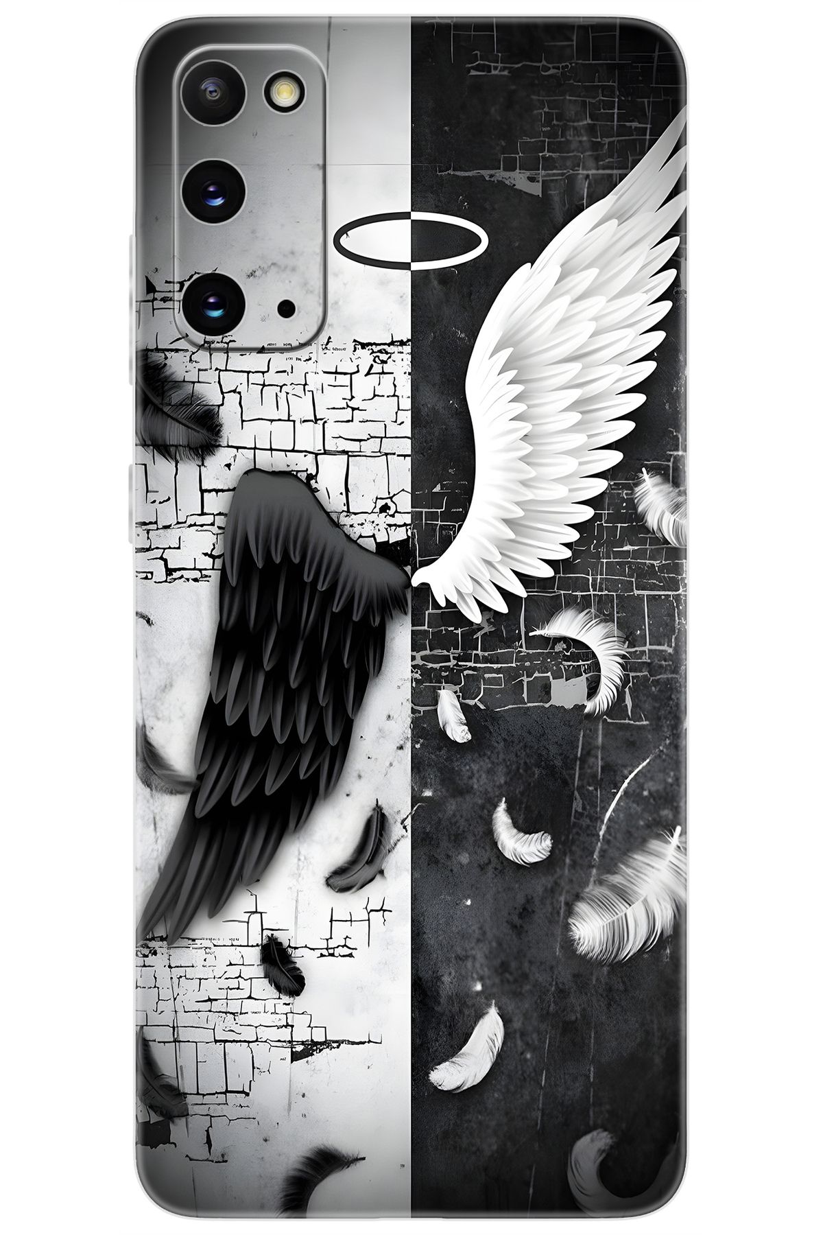 Ceppare Samsung Galaxy S20 (SM-G980F) Uyumlu Kılıf Desen Baskılı Silikon Melek ve Şeytan STK:715 CP-TddJHPb