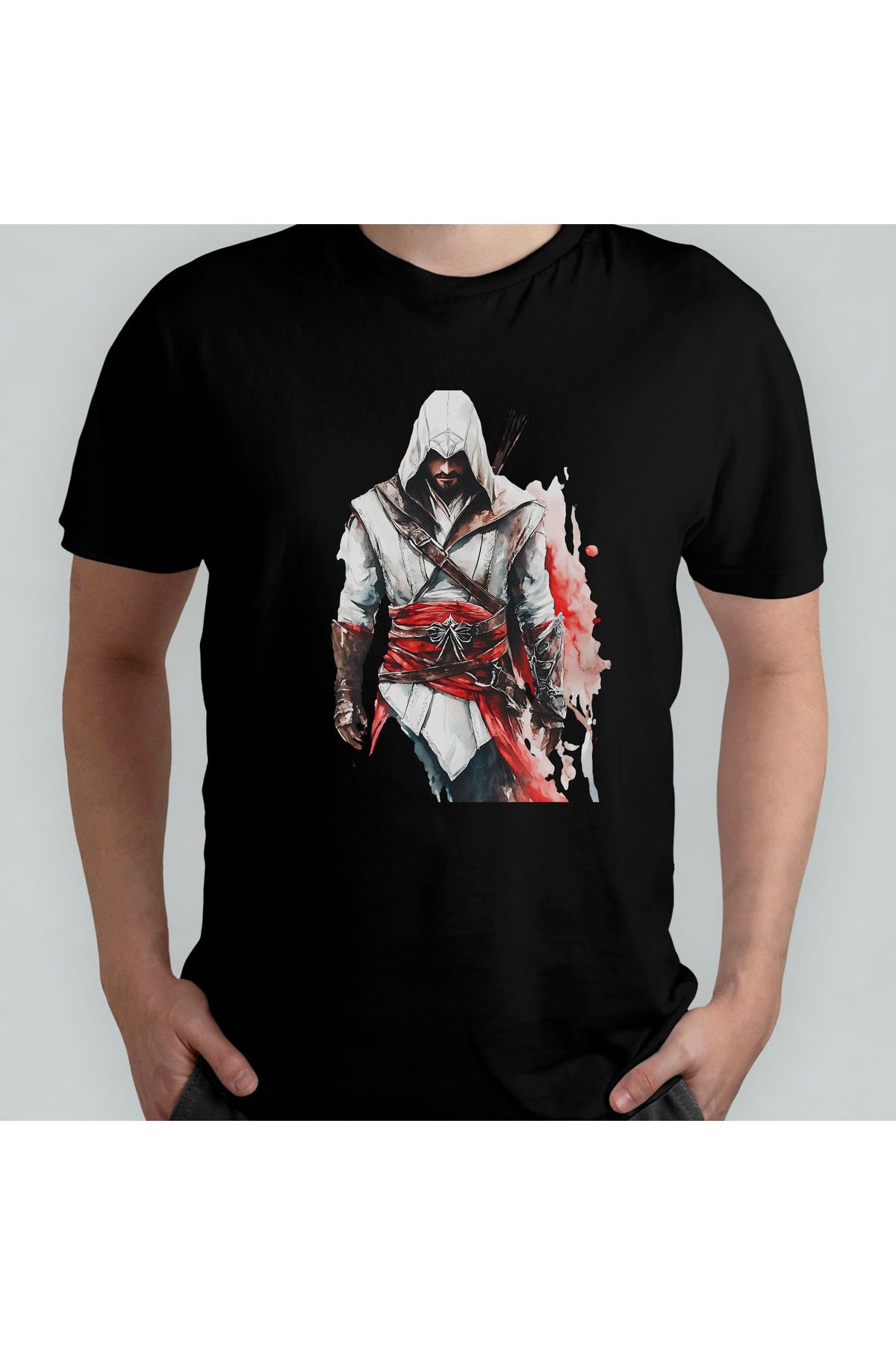 Pixxa Assassin's Creed Unisex %100 Pamuklu Bisiklet Yaka T-Shirt Model 1