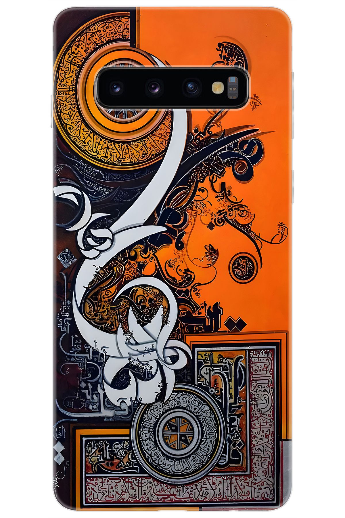 Ceppare Samsung Galaxy S10 (SM-G973F) Uyumlu Kılıf Desen Baskı Silikon Kaligrafi Tasarım STK:649 CP-CvPVPhs