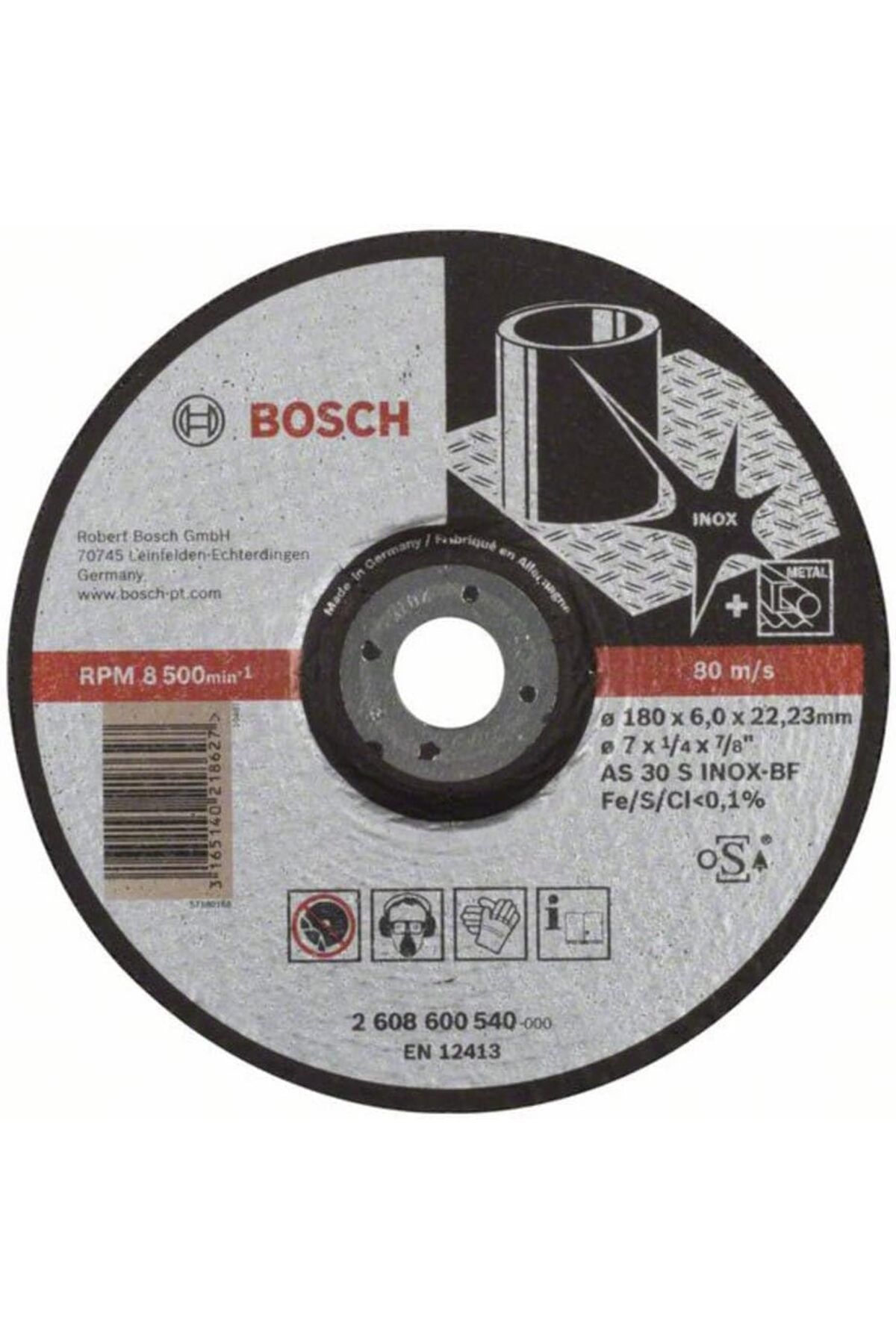 STOREMAX srh 2608600540 Schleifzubehoer Schruppsch. 180 x 6 mm f. Ino X trendy 266450