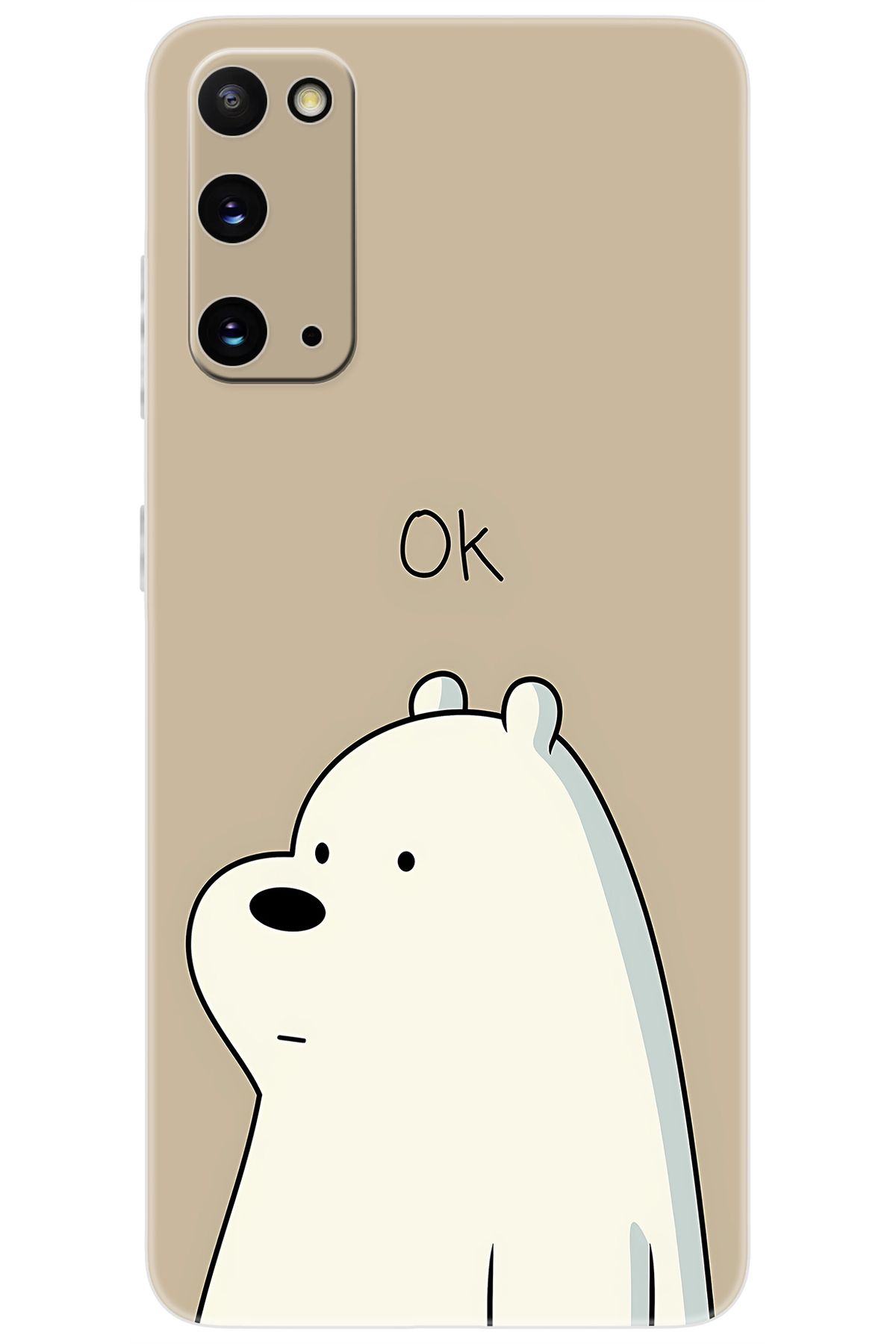 Ceppare Samsung Galaxy S20 (SM-G980F) Uyumlu Kılıf Desen Baskılı Silikon Panda OK STK:641 CP-goEpp33