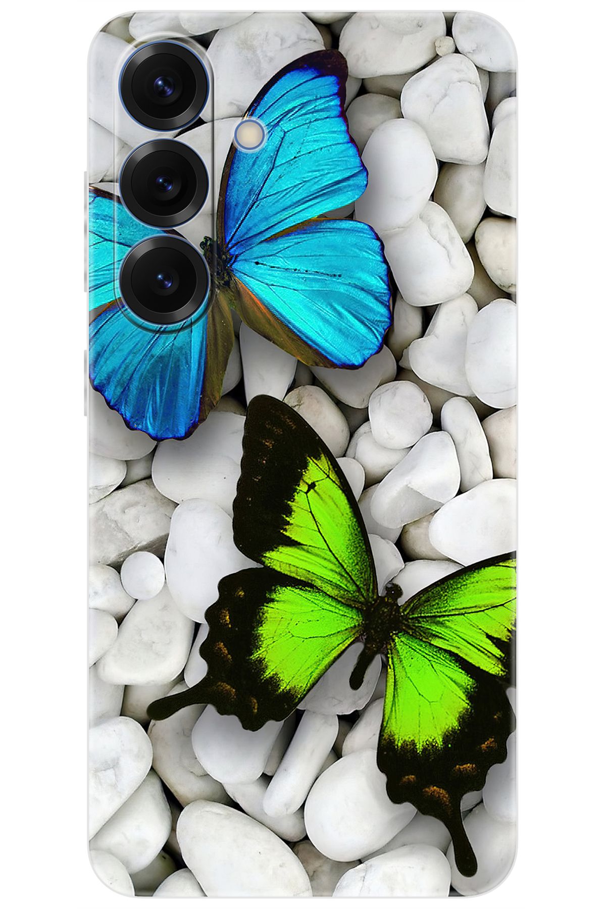 Ceppare Samsung Galaxy S25 (SM-S931B) Uyumlu Kılıf Desen Baskılı Silikon Kelebekler STK:148 CP-2DVJIZO