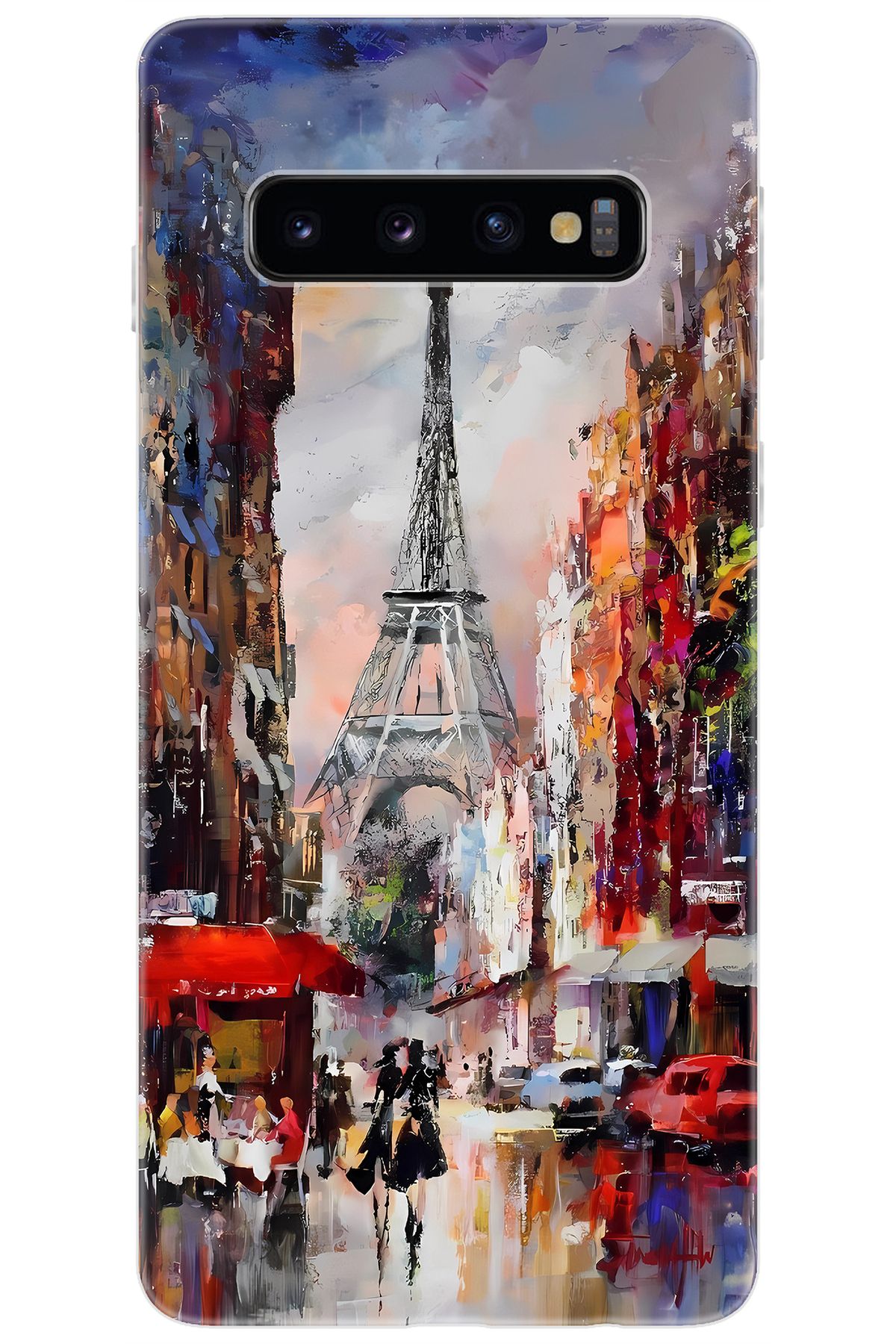Ceppare Samsung Galaxy S10 (SM-G973F) Uyumlu Kılıf Desen Baskılı Silikon Eyfel Kulesi STK:1010 CP-yCQGsa8