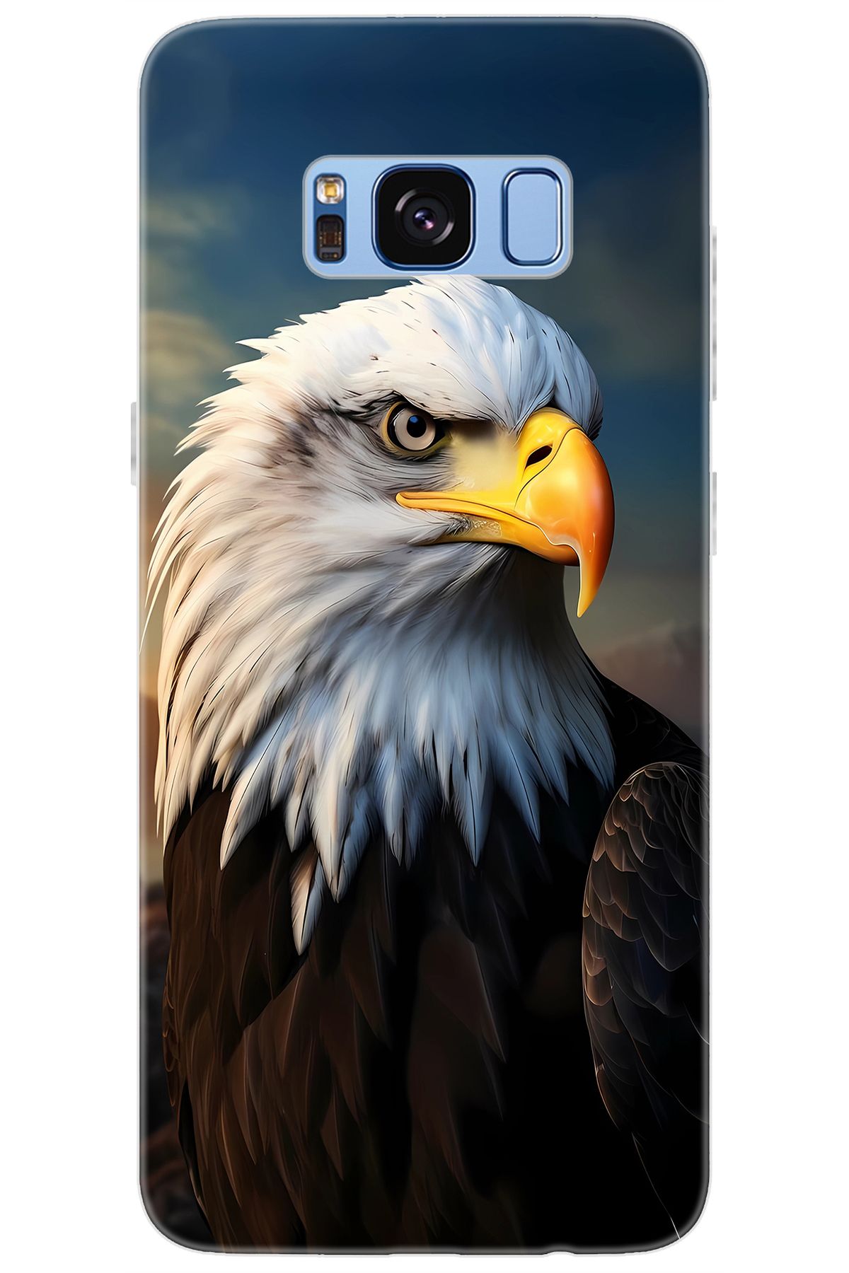 Ceppare Samsung Galaxy S8 (SM-G950F) Uyumlu Kılıf Desen Baskılı Silikon Kartal STK:687 CP-iW45Aby