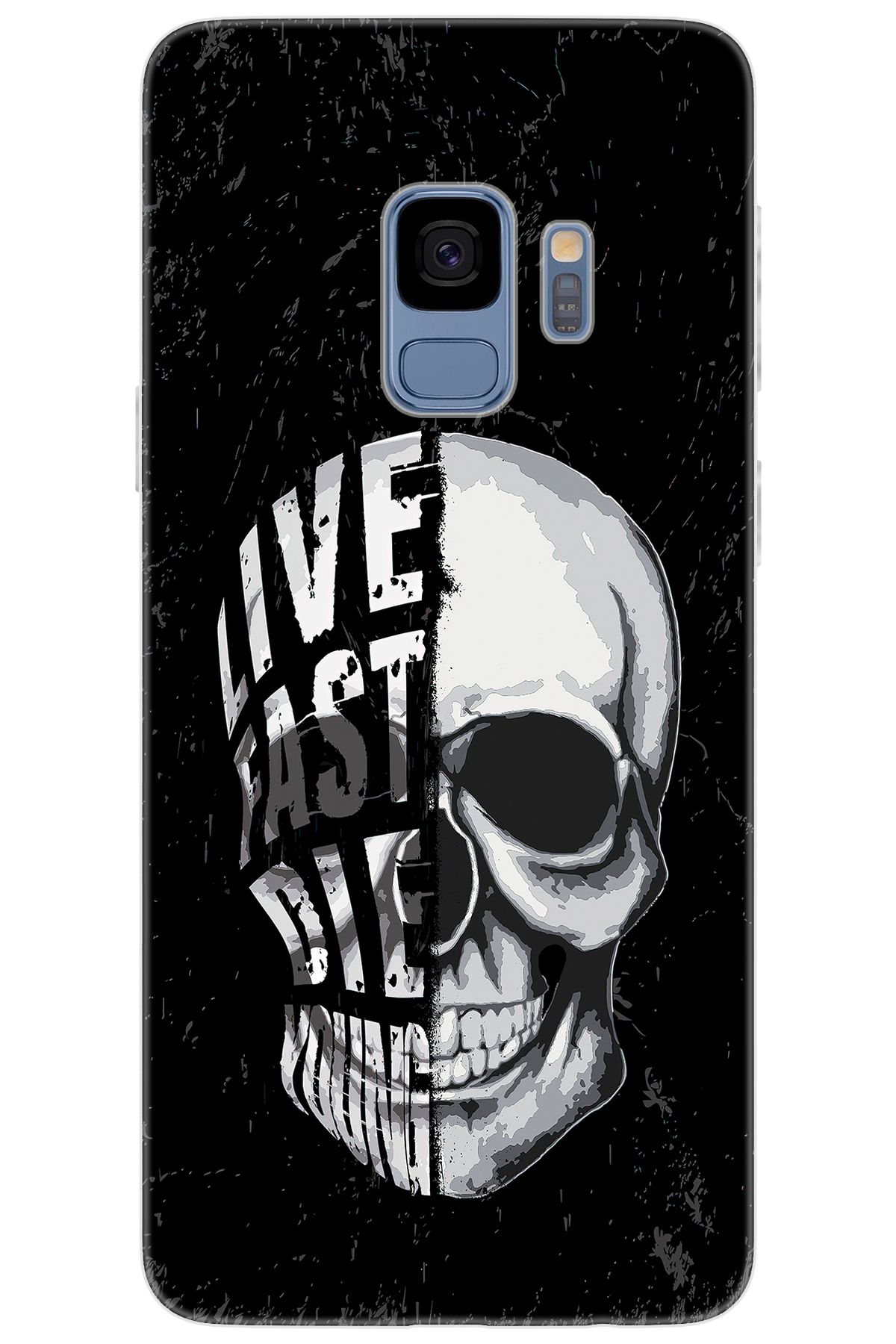 Ceppare Samsung Galaxy S9 (SM-G960F) Uyumlu Kılıf Desen Baskılı Silikon Kuru Kafa STK:585 CP-5sYlK3o
