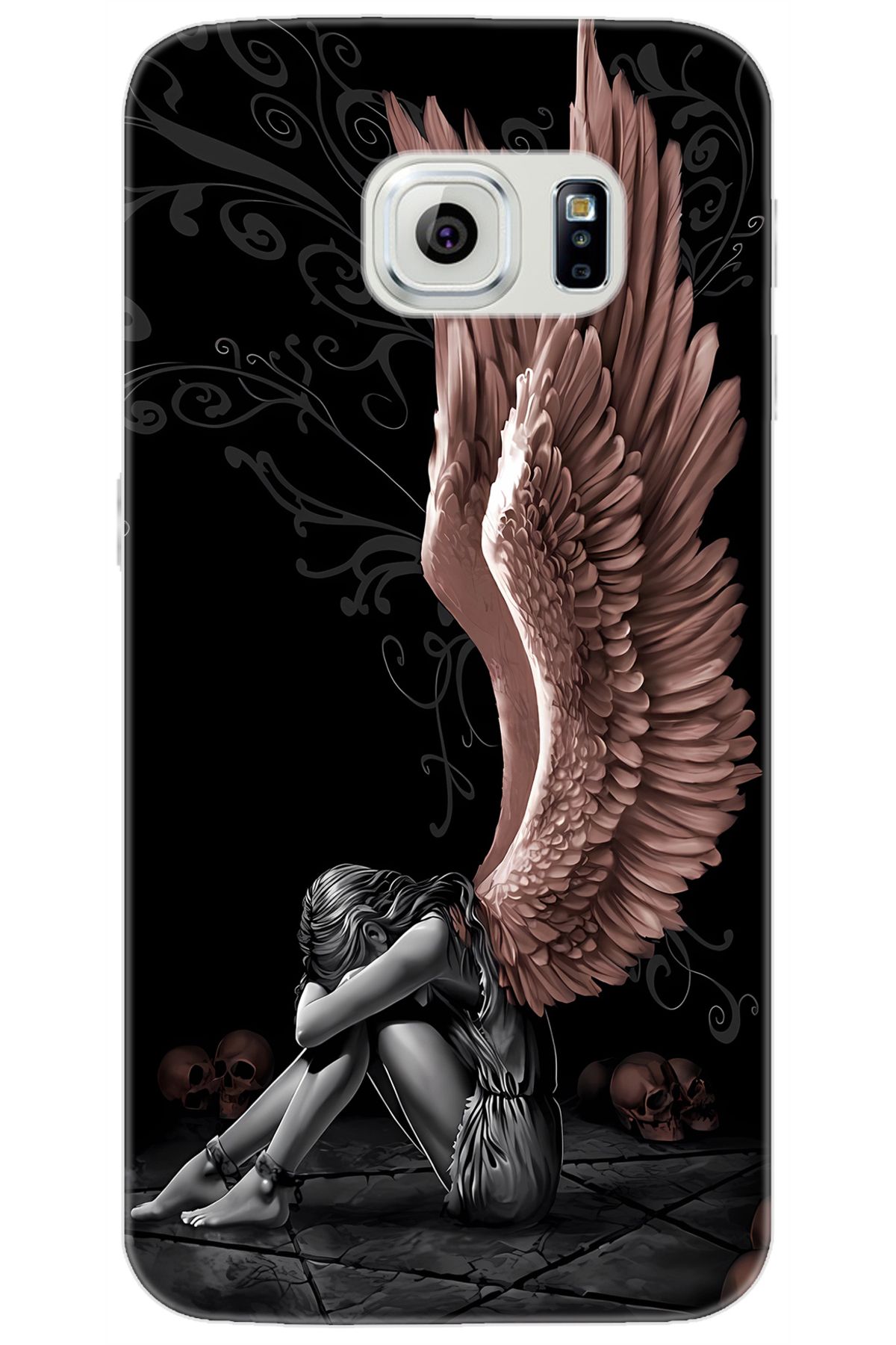 Ceppare Samsung Galaxy S6 (SM-G920F) Uyumlu Kılıf Desen Baskılı Silikon Enslaved Angel STK:654 CP-hykv6cZ