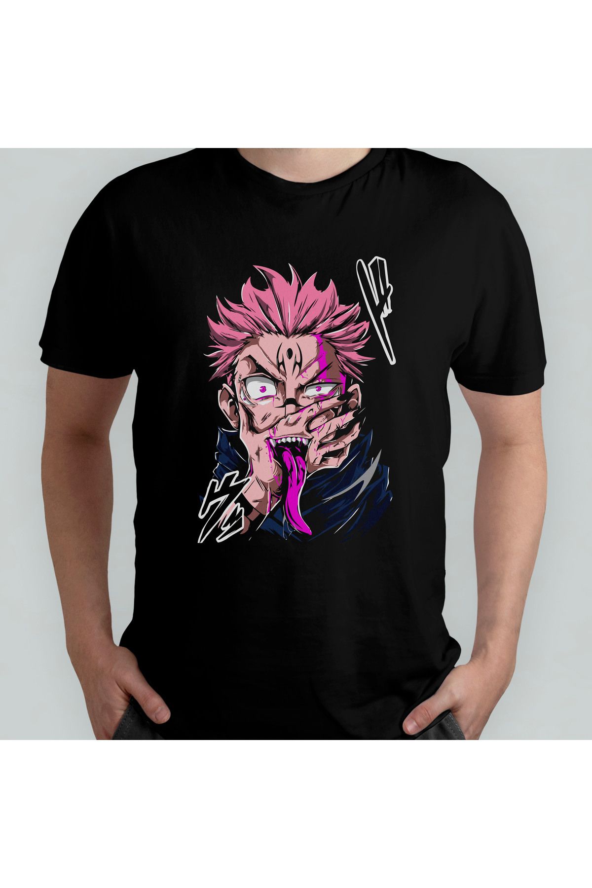 Pixxa Jujutsu Kaisen Unisex %100 Pamuklu Bisiklet Yaka T-Shirt Model 1