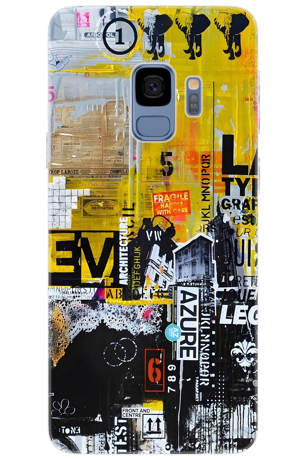 Ceppare Samsung Galaxy S9 (SM-G960F) Uyumlu Kılıf Desen Baskılı Silikon Sokak Sanatı STK:706 CP-NgrpTEV