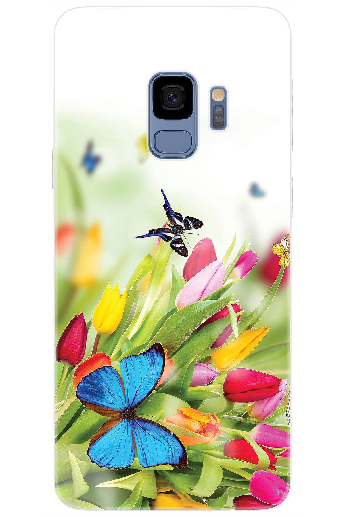 Ceppare Samsung Galaxy S9 (SM-G960F) Uyumlu Kılıf Desen Baskılı Silikon Kelebekler STK:542 CP-cJH5jdQ
