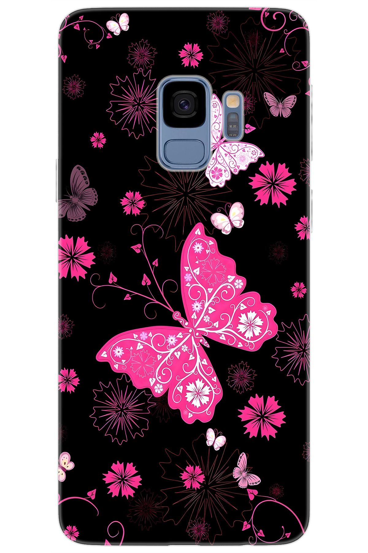 Ceppare Samsung Galaxy S9 (SM-G960F) Uyumlu Kılıf Desen Baskılı Silikon Kelebekler STK:723 CP-6m0IjhQ