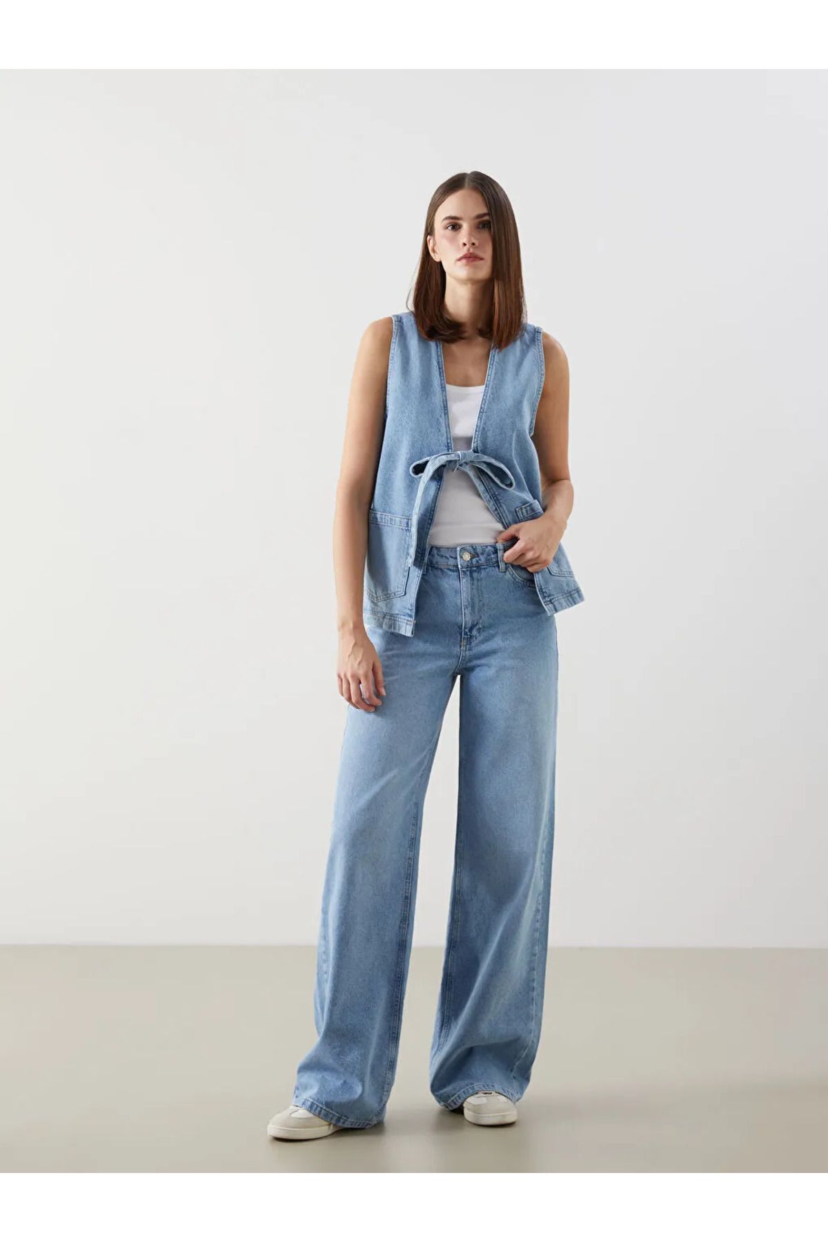 LC Waikiki LCW Jeans Indigo Wideleg Kadın Jean Pantolon