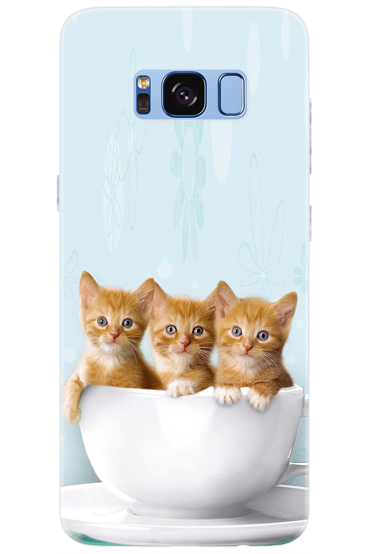 Ceppare Samsung Galaxy S8 (SM-G950F) Uyumlu Kılıf Desen Baskılı Silikon Yavru Kediler STK:194 CP-XDFvXQs