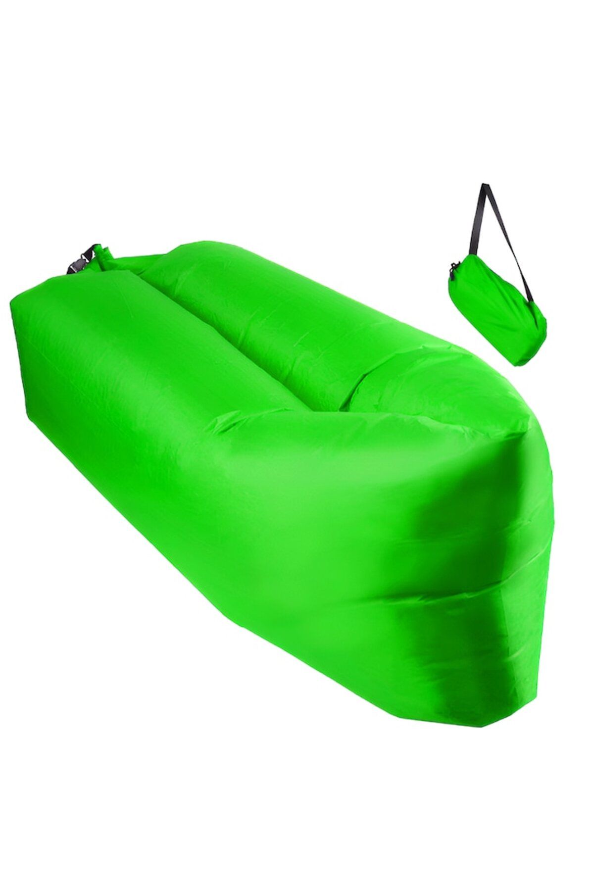 MACVI Saltea Tip Sezlong Lazybag Macvi , Umflare Fara Pompa, Plaja/picnic/camping, 190 X 70 Cm, Verde - One Size