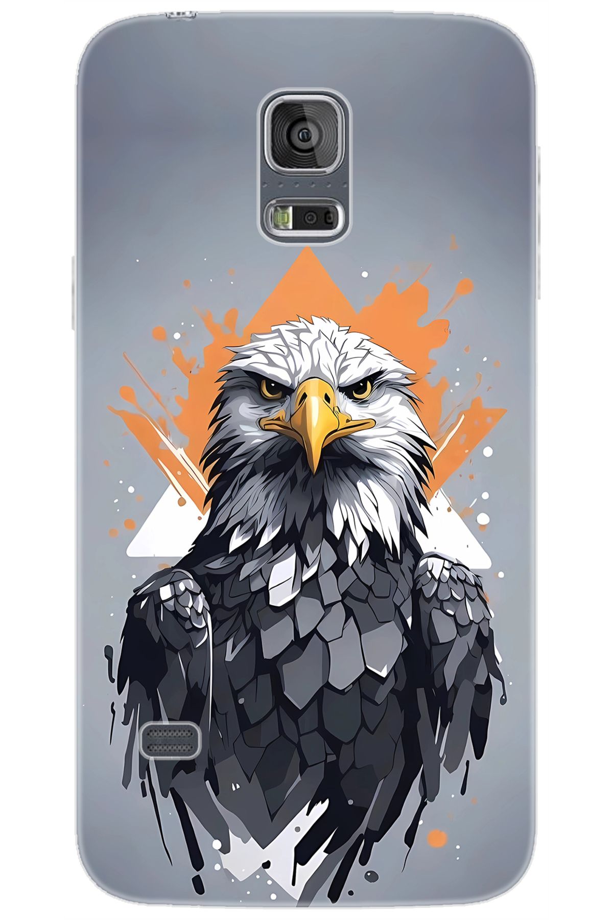 Ceppare Samsung Galaxy S5 (SM-G900F) Uyumlu Kılıf Desen Baskılı Silikon Kartal STK:639 CP-9rf1t4e