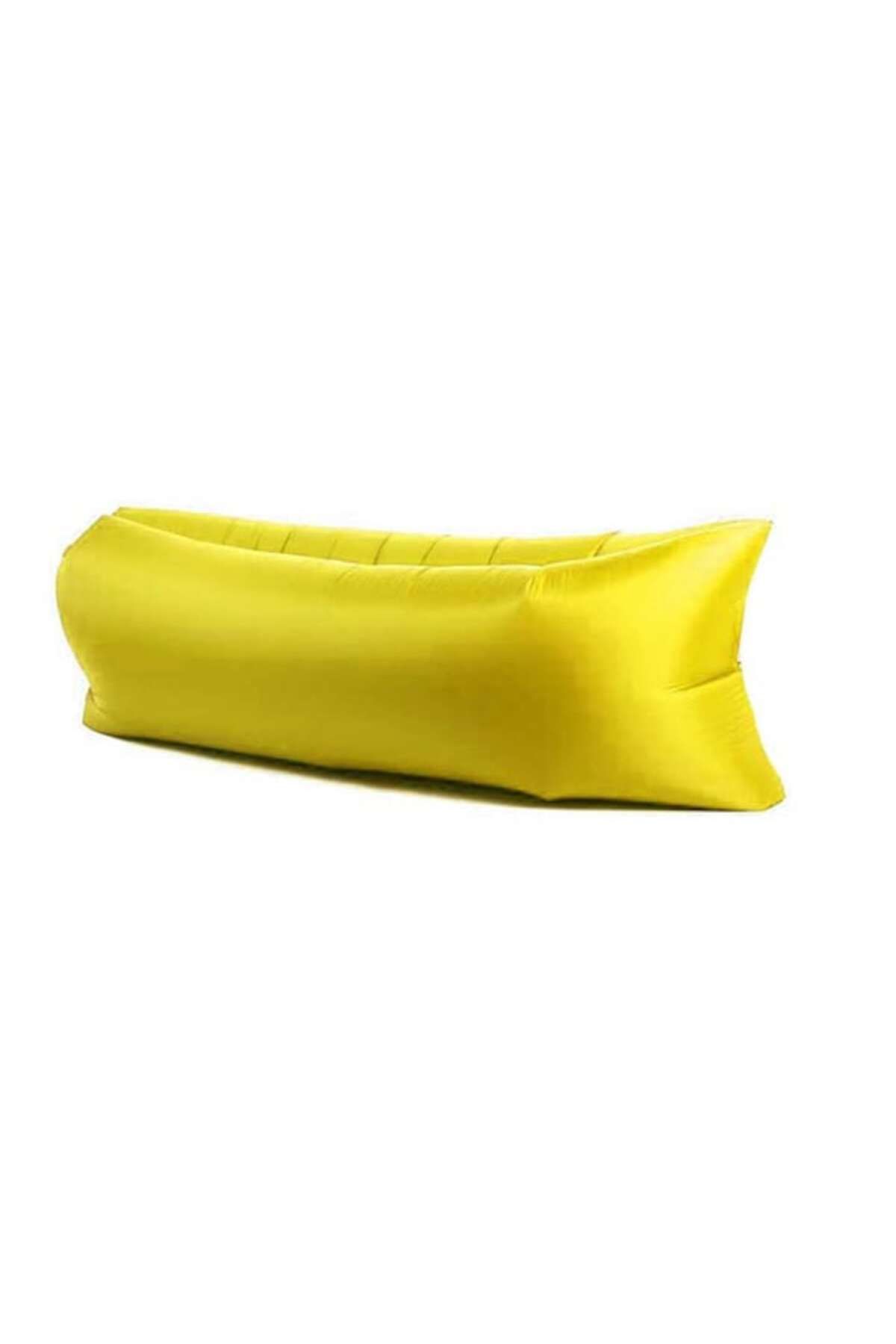 MACVI Saltea Tip Sezlong Lazybag Macvi , Umflare Fara Pompa, Plaja/picnic/camping, 190 X 70 Cm, Galben - One Size