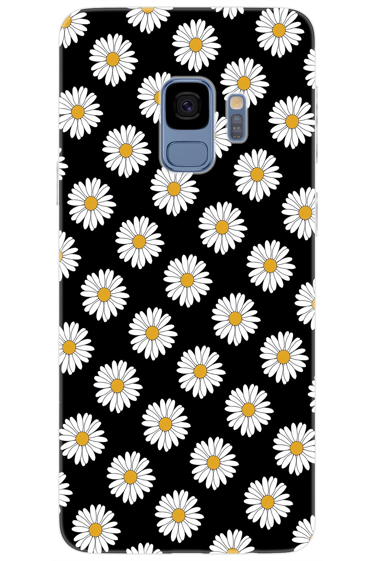 Ceppare Samsung Galaxy S9 (SM-G960F) Uyumlu Kılıf Desen Baskılı Silikon Papatya Serisi STK:634 CP-O7cXFNj