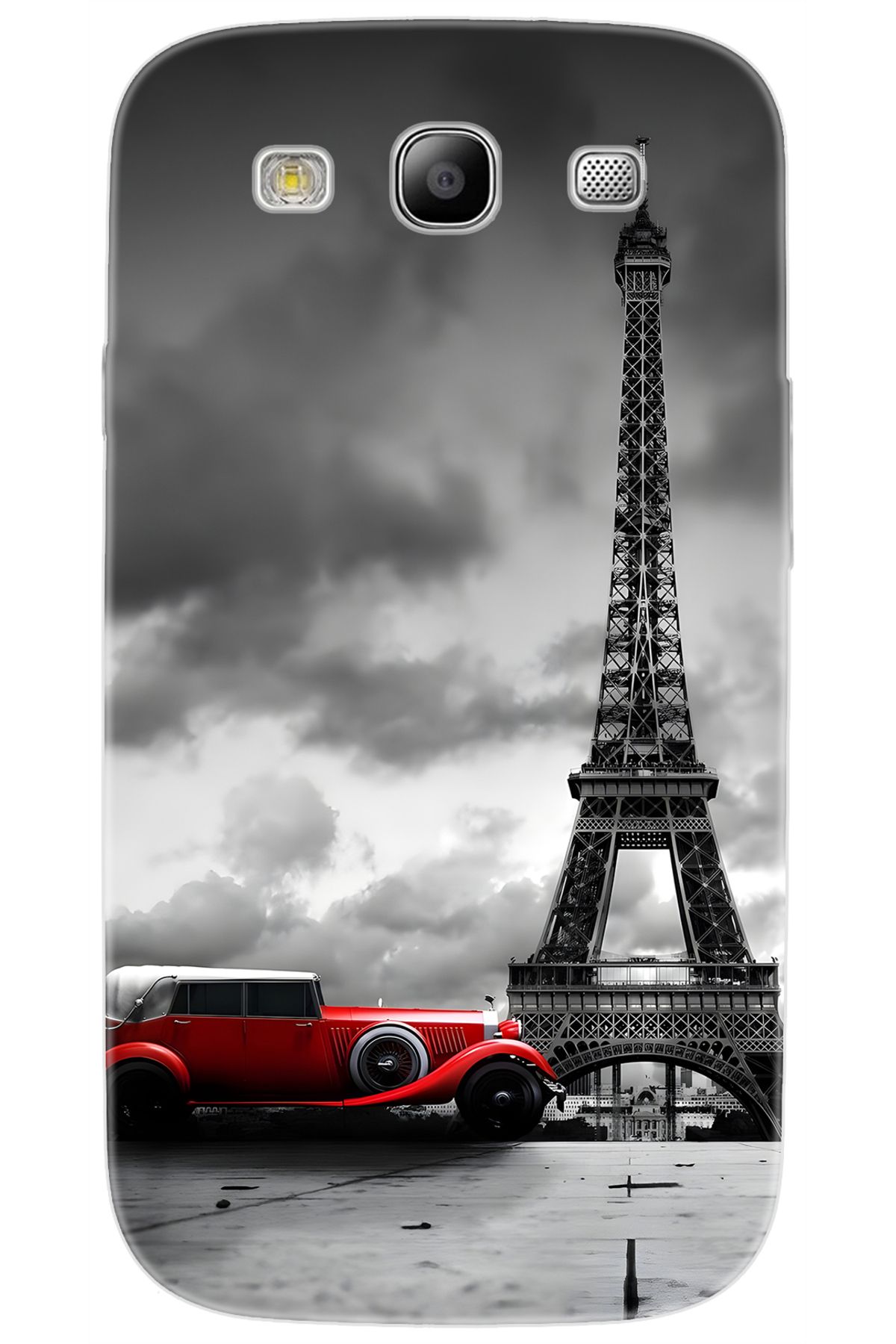 Ceppare Samsung Galaxy S3 (GT-I9300) Uyumlu Kılıf Desenli Silikon Eyfel Kulesi Araba STK:709 CP-7icqx4Z