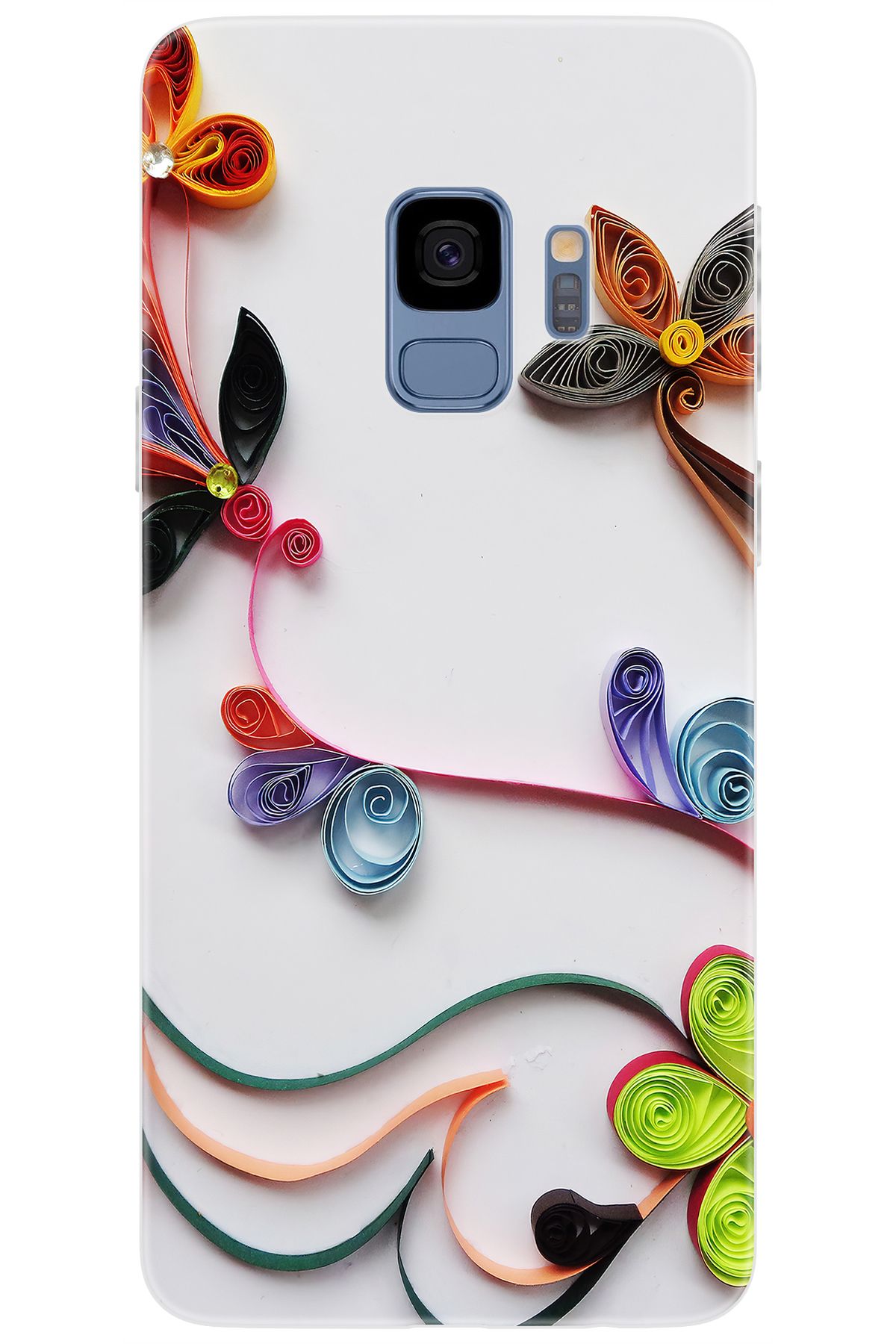 Ceppare Samsung Galaxy S9 (SM-G960F) Uyumlu Kılıf Desen Baskılı Silikon Çiçek Desen STK:220 CP-uvNmucD