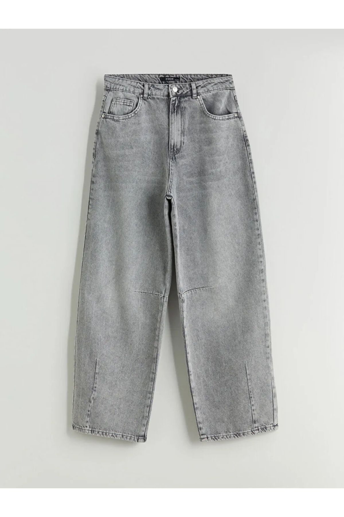 LC Waikiki XSIDE Gri Baggy Fit Kadın Jean Pantolon