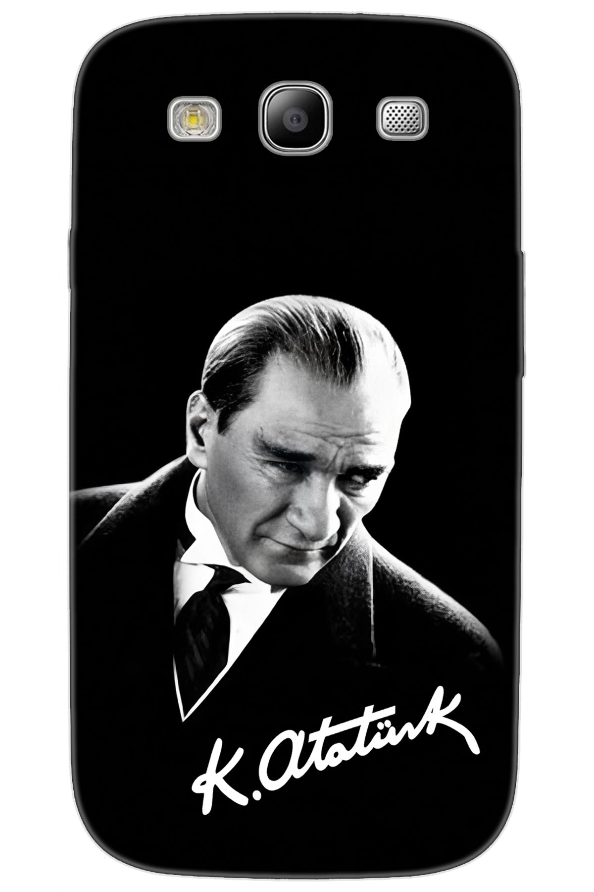 Ceppare Samsung Galaxy S3 (GT-I9300) Uyumlu Kılıf Desenli Silikon Mustafa Kemal Atatürk STK:390 CP-rtp2ZHo
