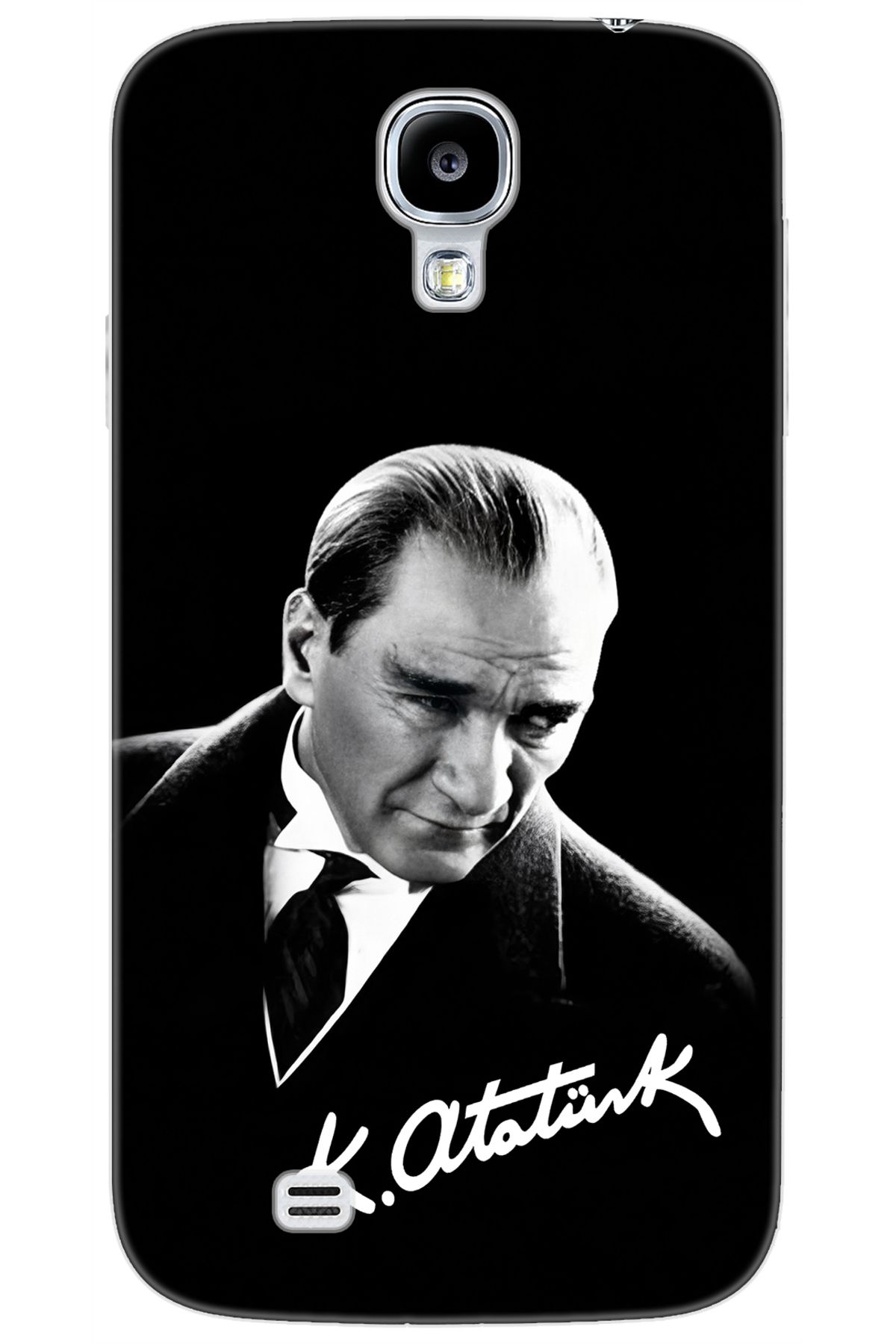 Ceppare Samsung Galaxy S4 (GT-I9500) Uyumlu Kılıf Desenli Silikon Mustafa Kemal Atatürk STK:390 CP-jWosVYA
