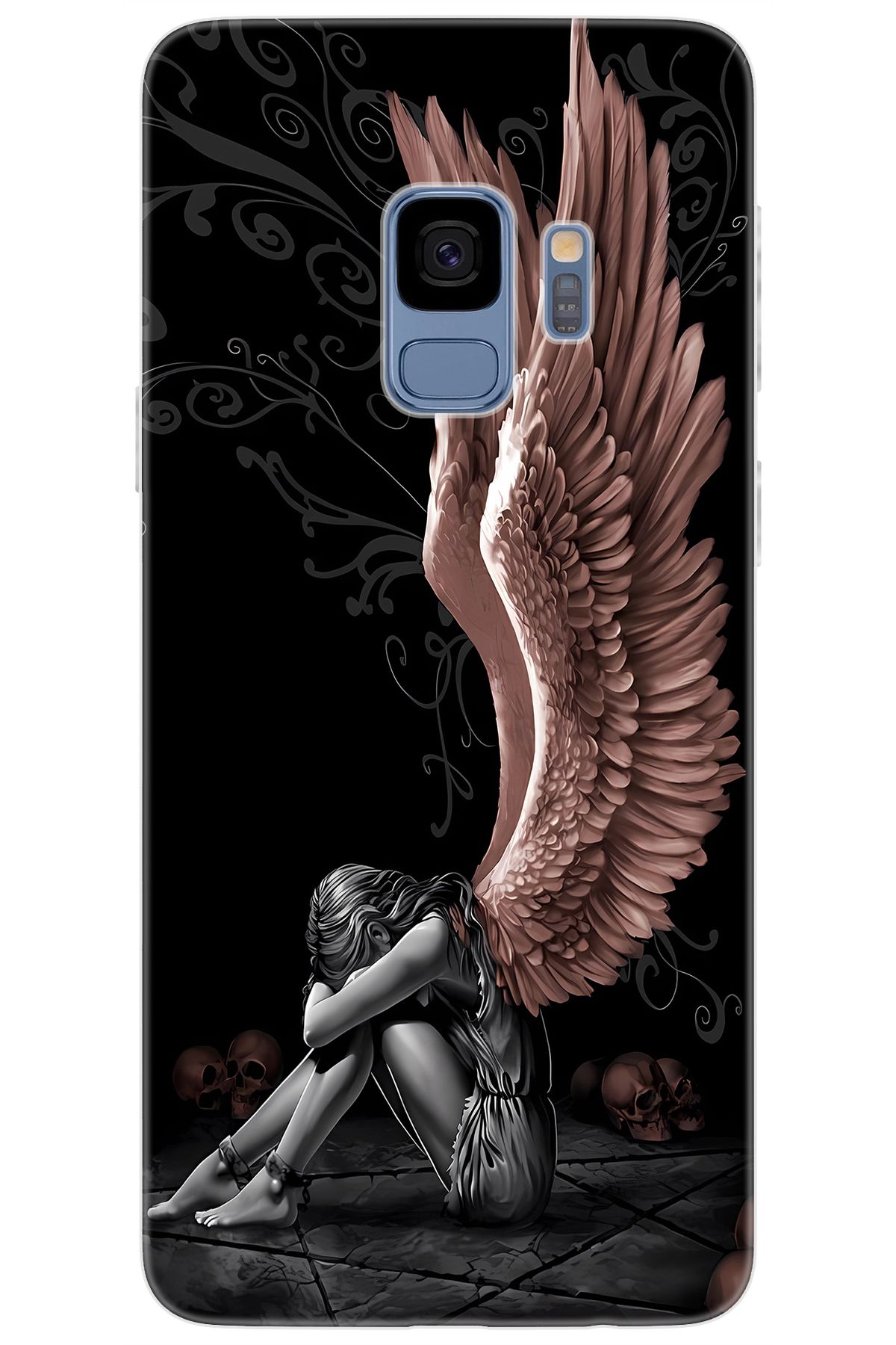 Ceppare Samsung Galaxy S9 (SM-G960F) Uyumlu Kılıf Desen Baskılı Silikon Enslaved Angel STK:654 CP-bMsvooX