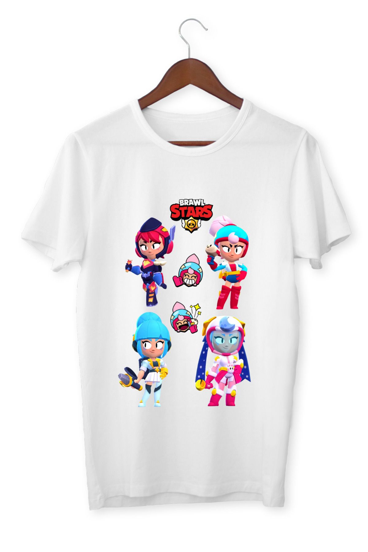 ALPŞAN TİCARET Brawl Stars Janet Çocuk Yetişkin Beyaz T-shirt Unisex Çocuk Tişört