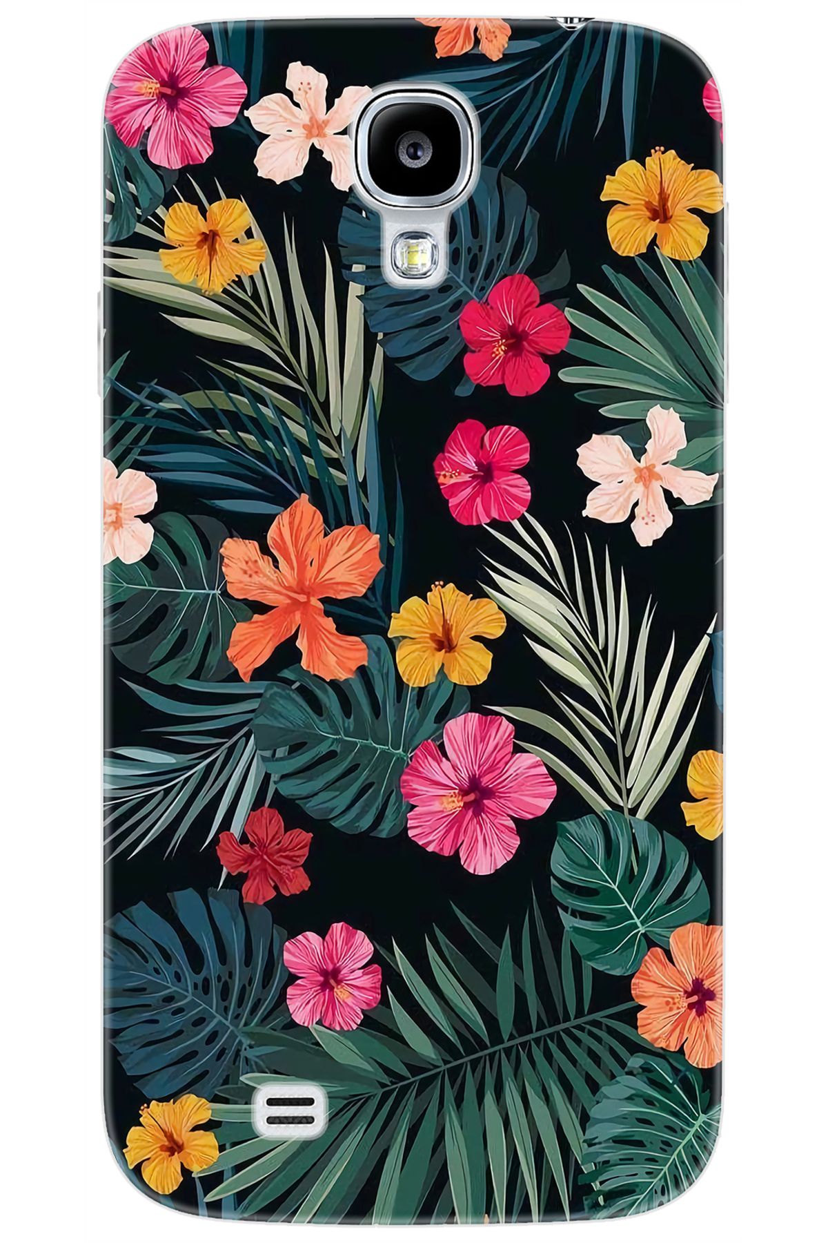 Ceppare Samsung Galaxy S4 (GT-I9500) Uyumlu Kılıf Desen Baskılı Silikon Çiçekler STK:632 CP-2oAM0PQ