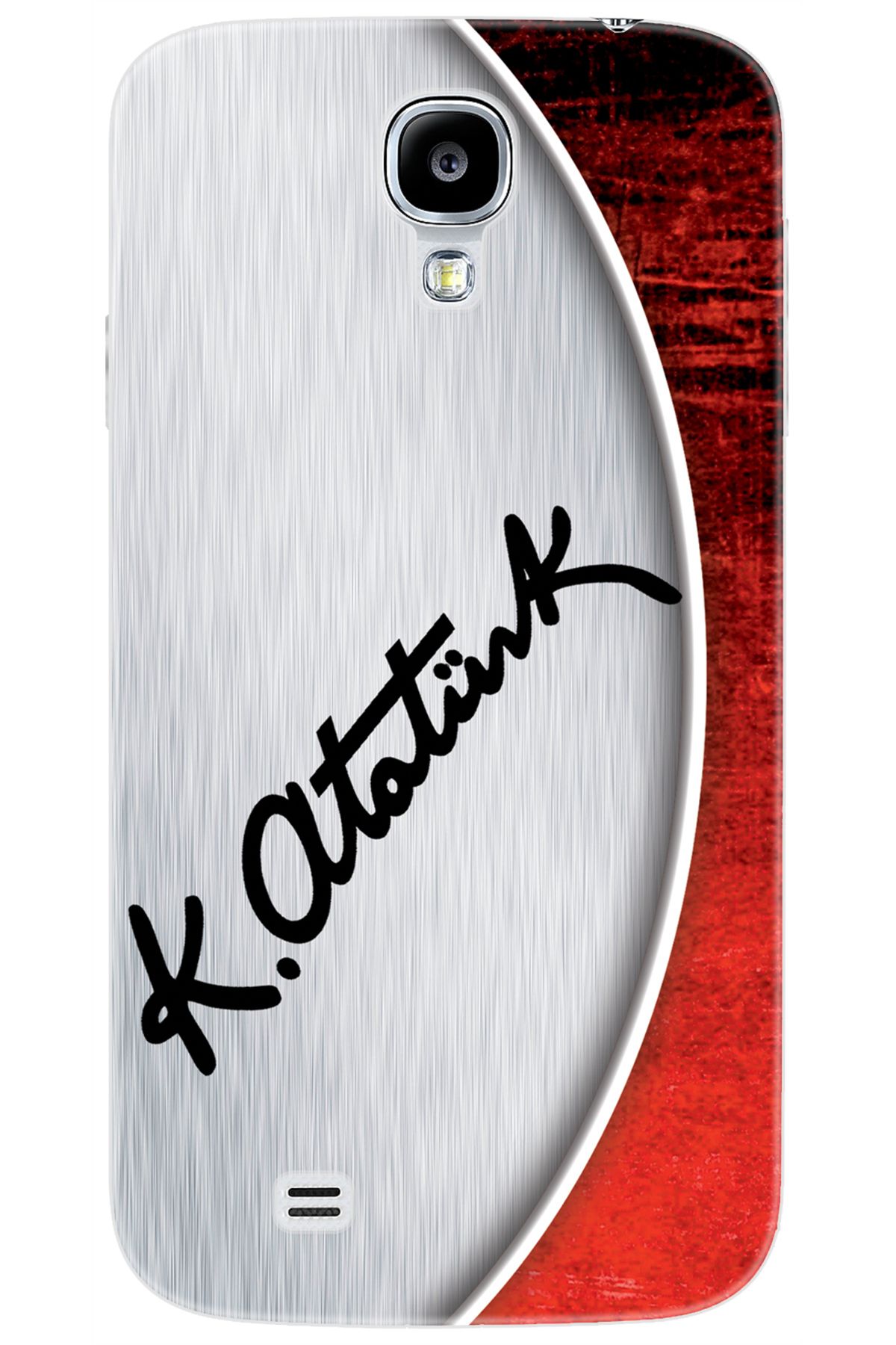 Ceppare Samsung Galaxy S4 (GT-I9500) Uyumlu Kılıf Desen Baskılı Silikon Atatürk İmzası STK:393 CP-QnnNHMT