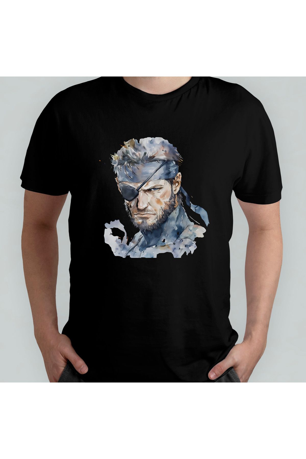 Pixxa Metal Gear Solid - Solid Snake Unisex %100 Pamuklu Bisiklet Yaka T-Shirt Model 4