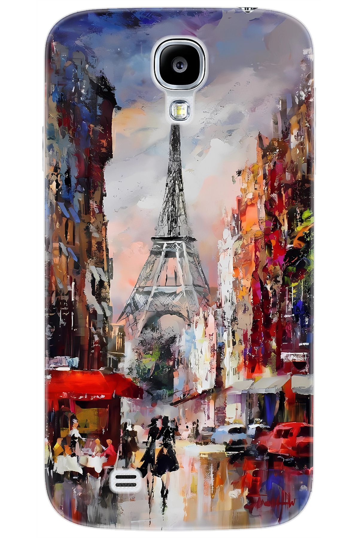 Ceppare Samsung Galaxy S4 (GT-I9500) Uyumlu Kılıf Desen Baskılı Silikon Eyfel Kulesi STK:1010 CP-ql5K97n